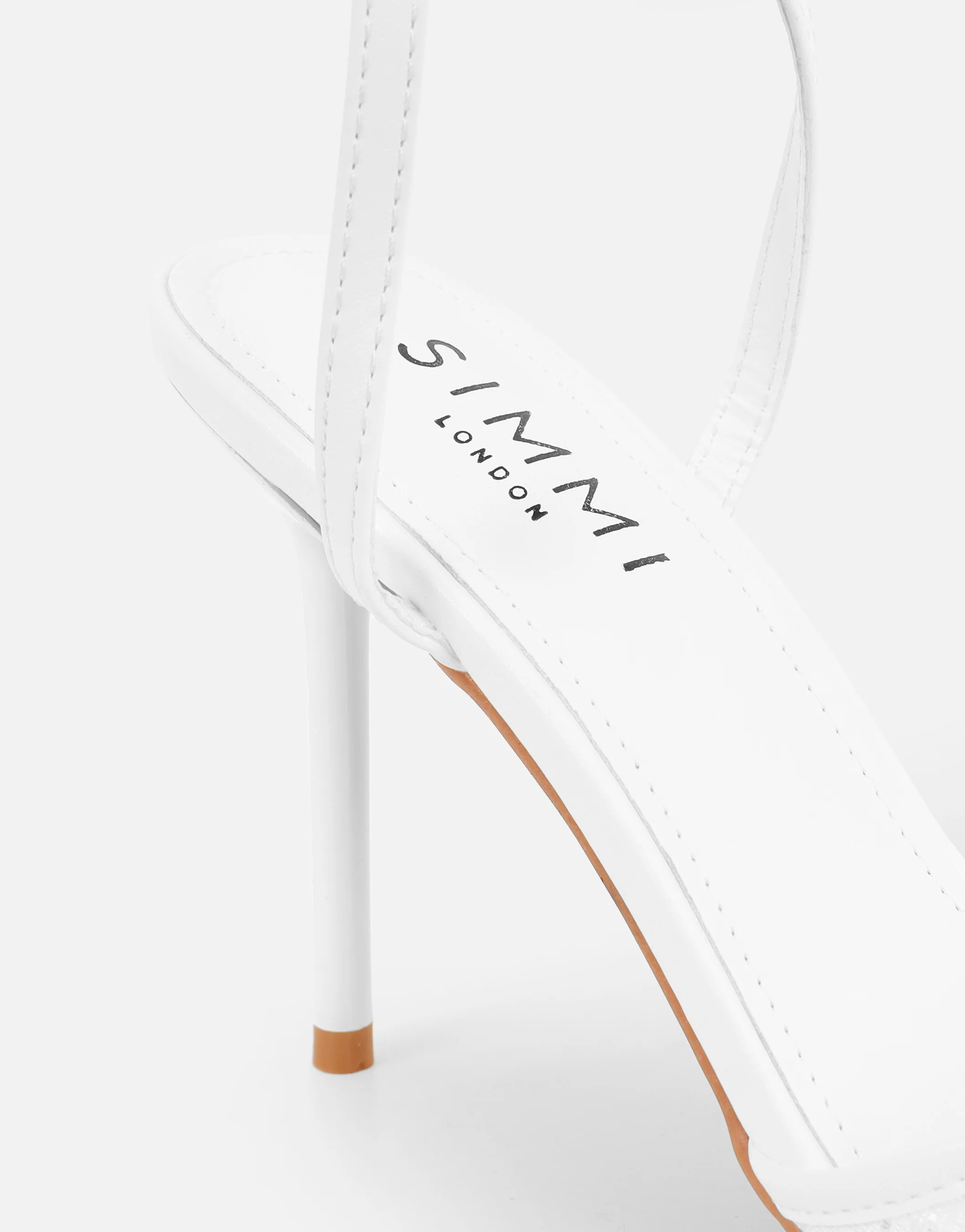 Juby White Mesh Heeled Sandals - Image 3