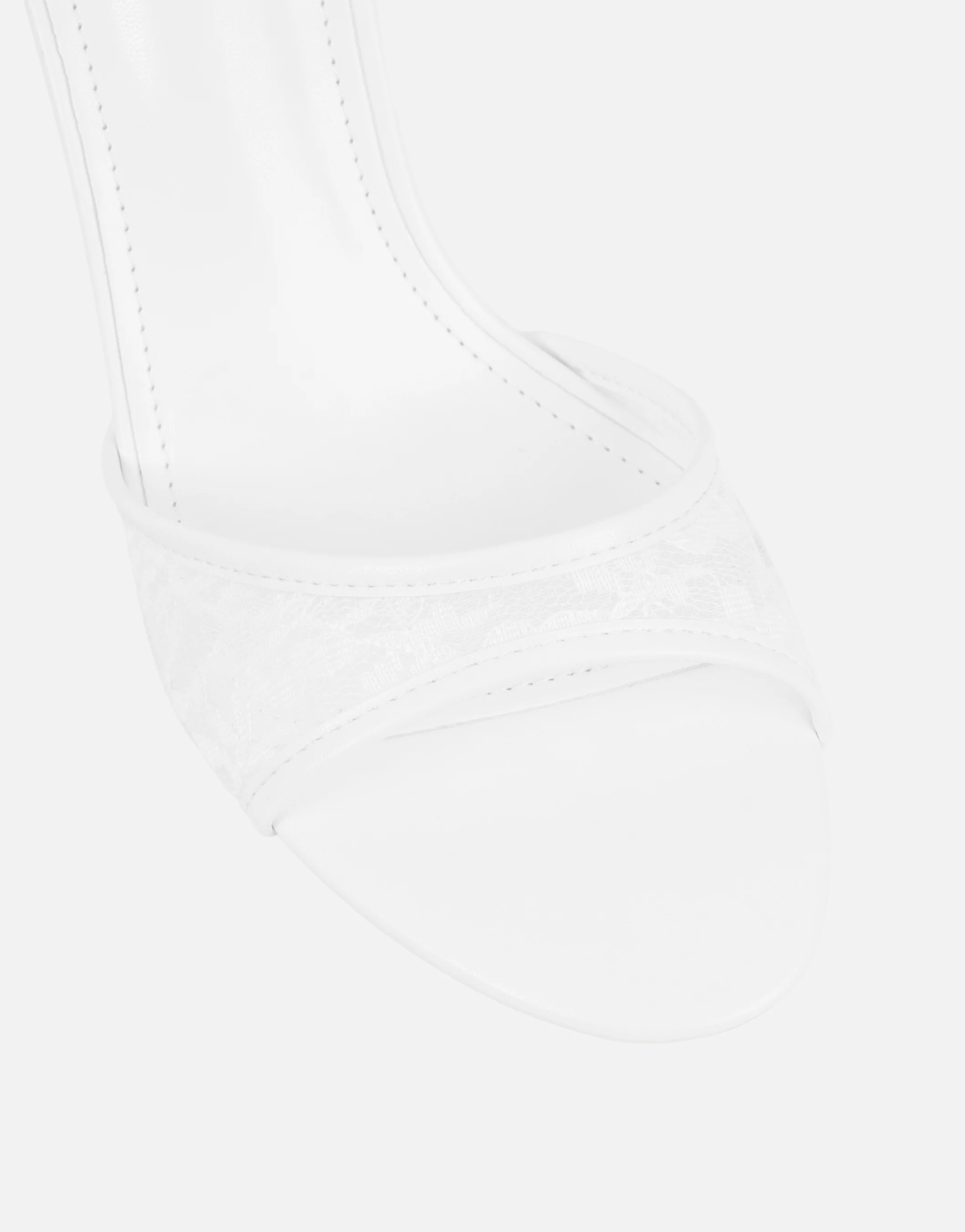 Juby White Mesh Heeled Sandals - Image 4