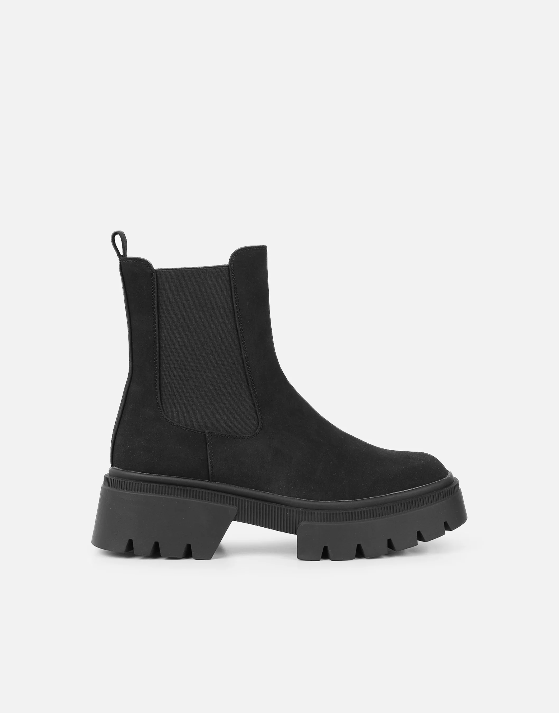 Judd Black Suede Chunky Chelsea Boots - Image 2