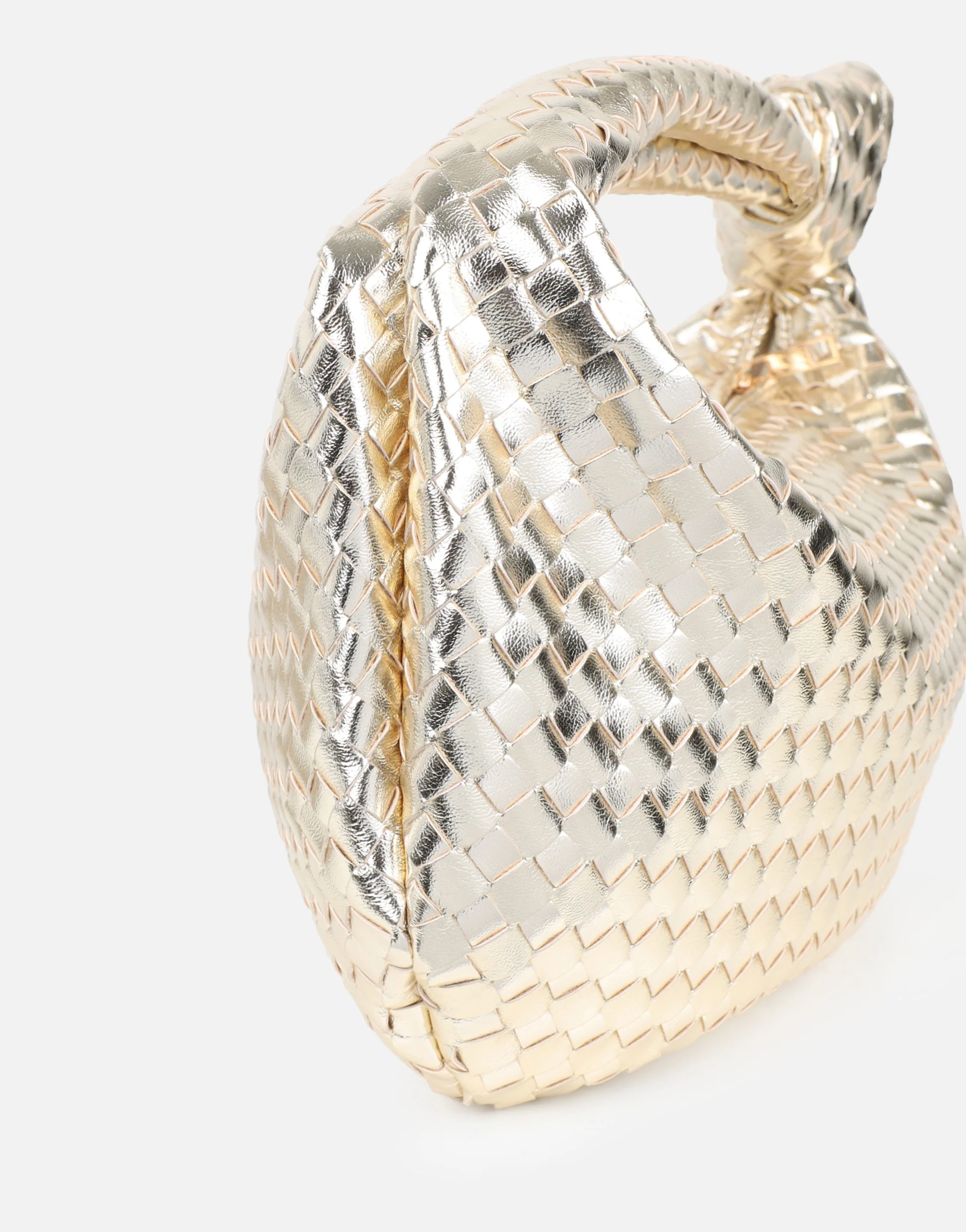 Justine Woven Gold Bag - Image 4