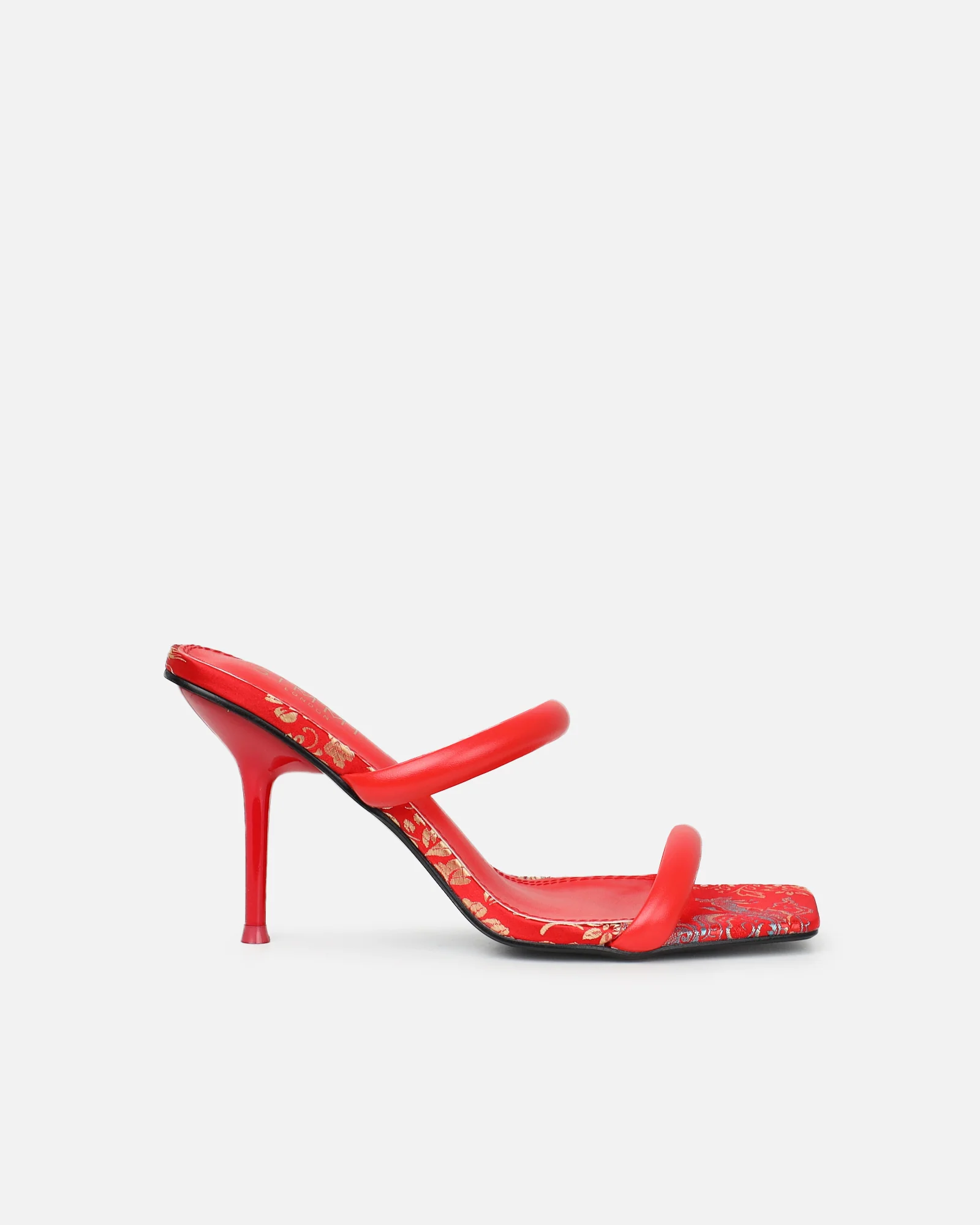 Kaeli red printed heeled sandals - Image 2