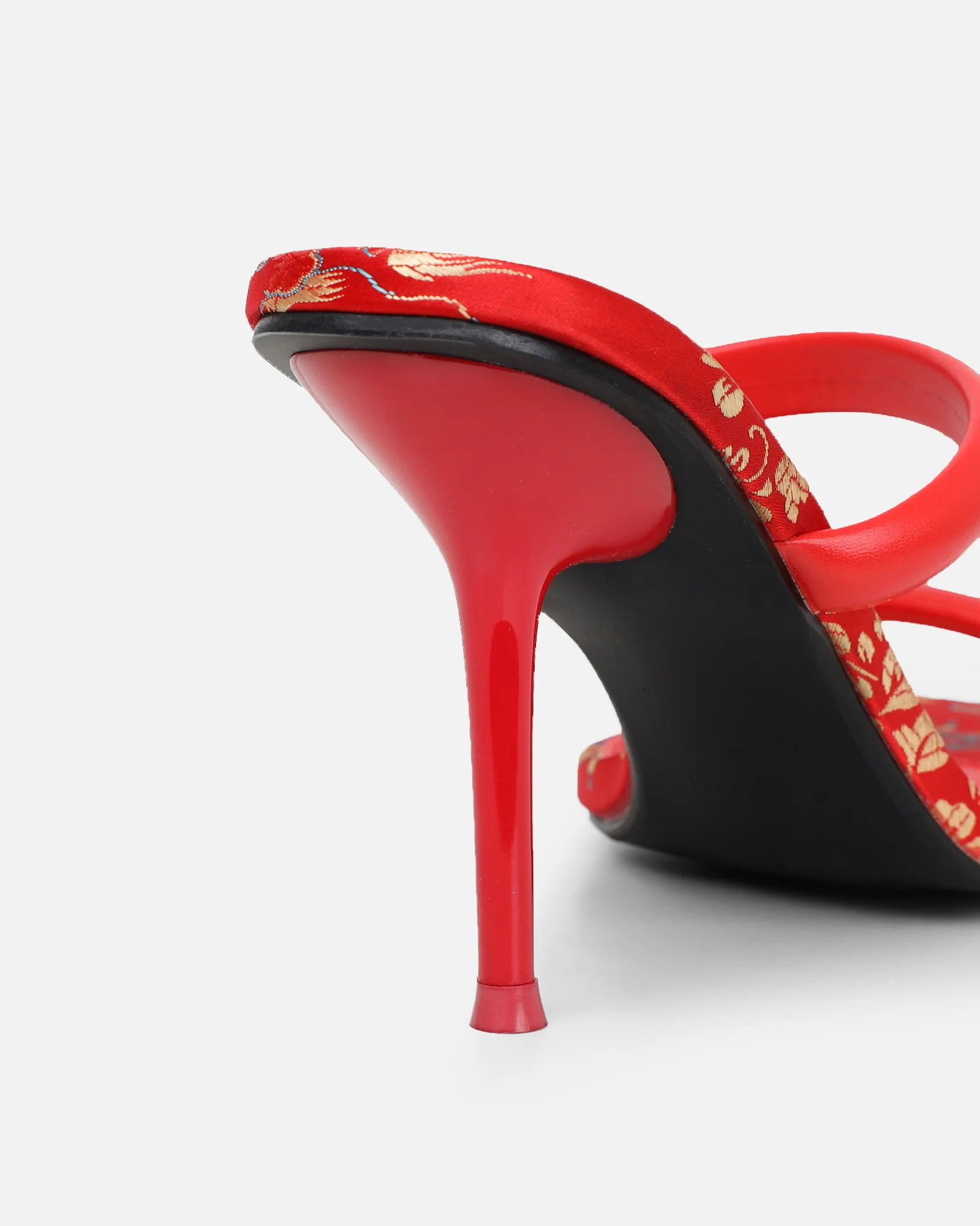 Kaeli red printed heeled sandals - Image 3