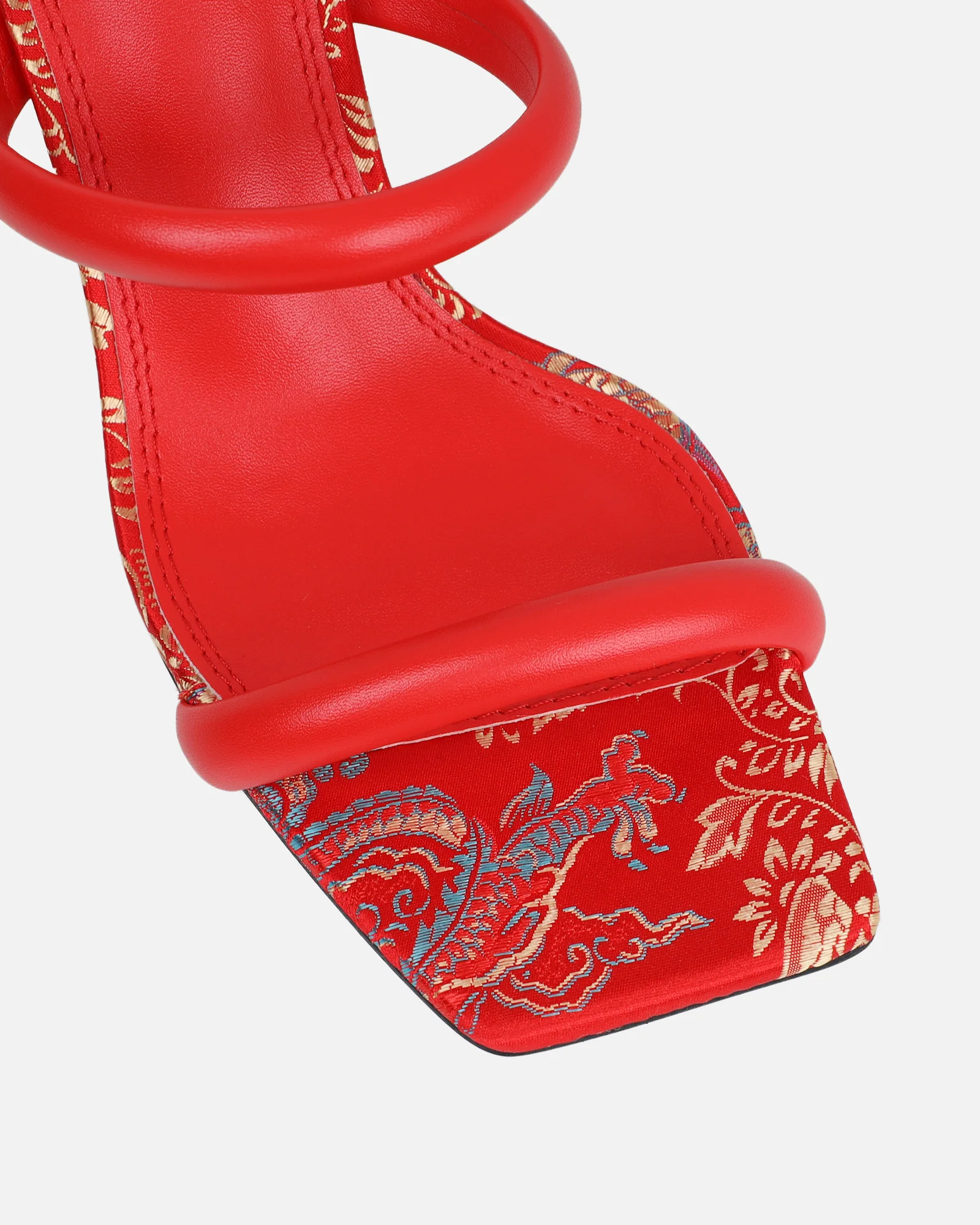 Kaeli red printed heeled sandals - Image 4