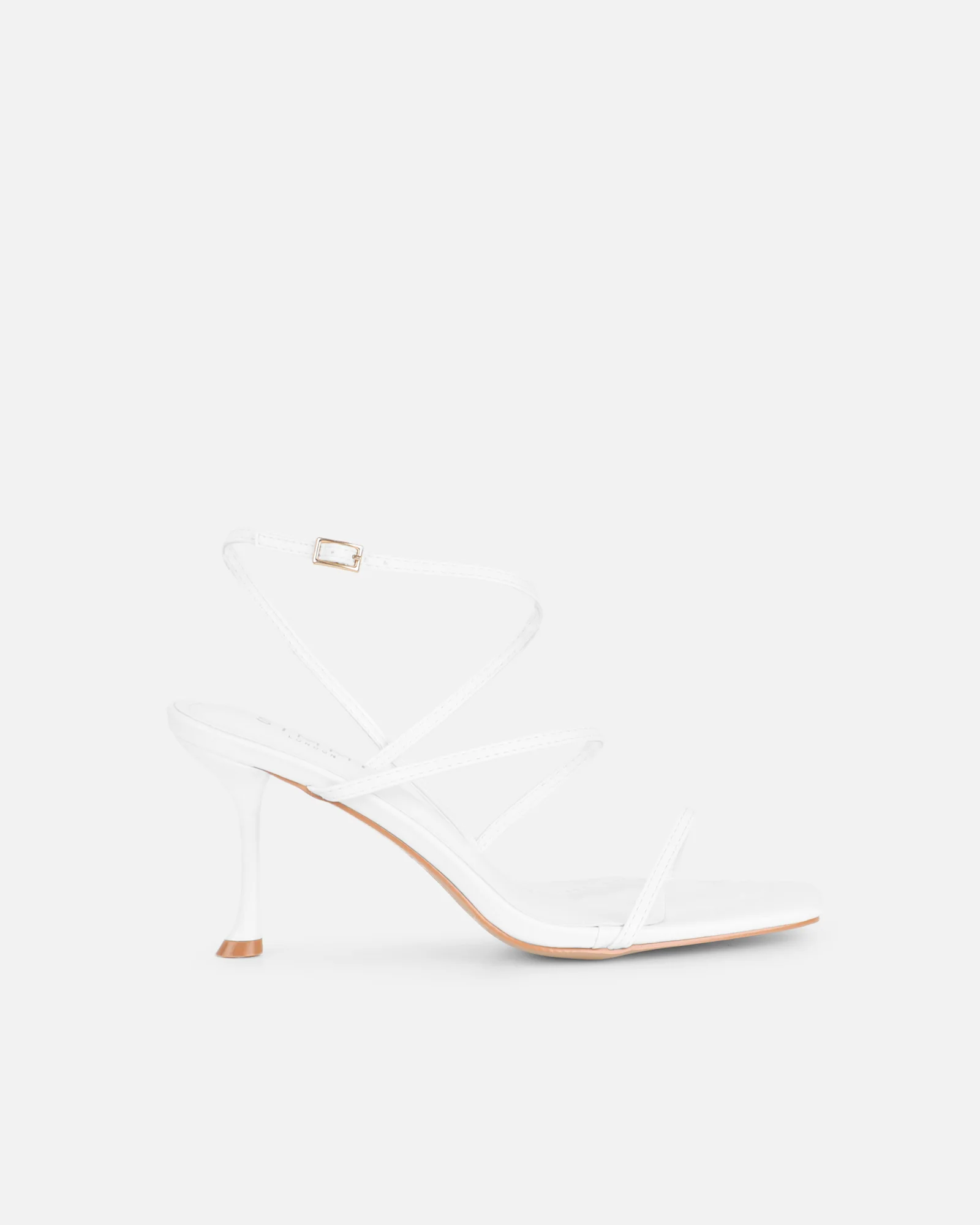 Kaleah White Heeled Sandals - Image 3