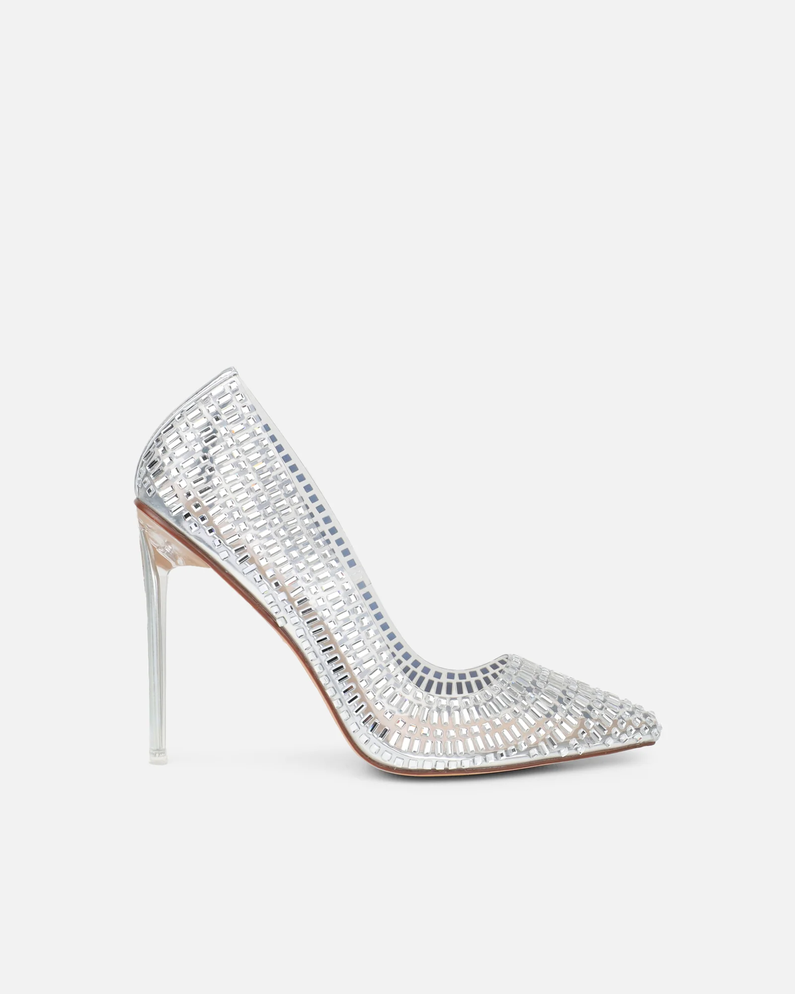 Kimmo Silver Diamante Court Shoes - Image 2