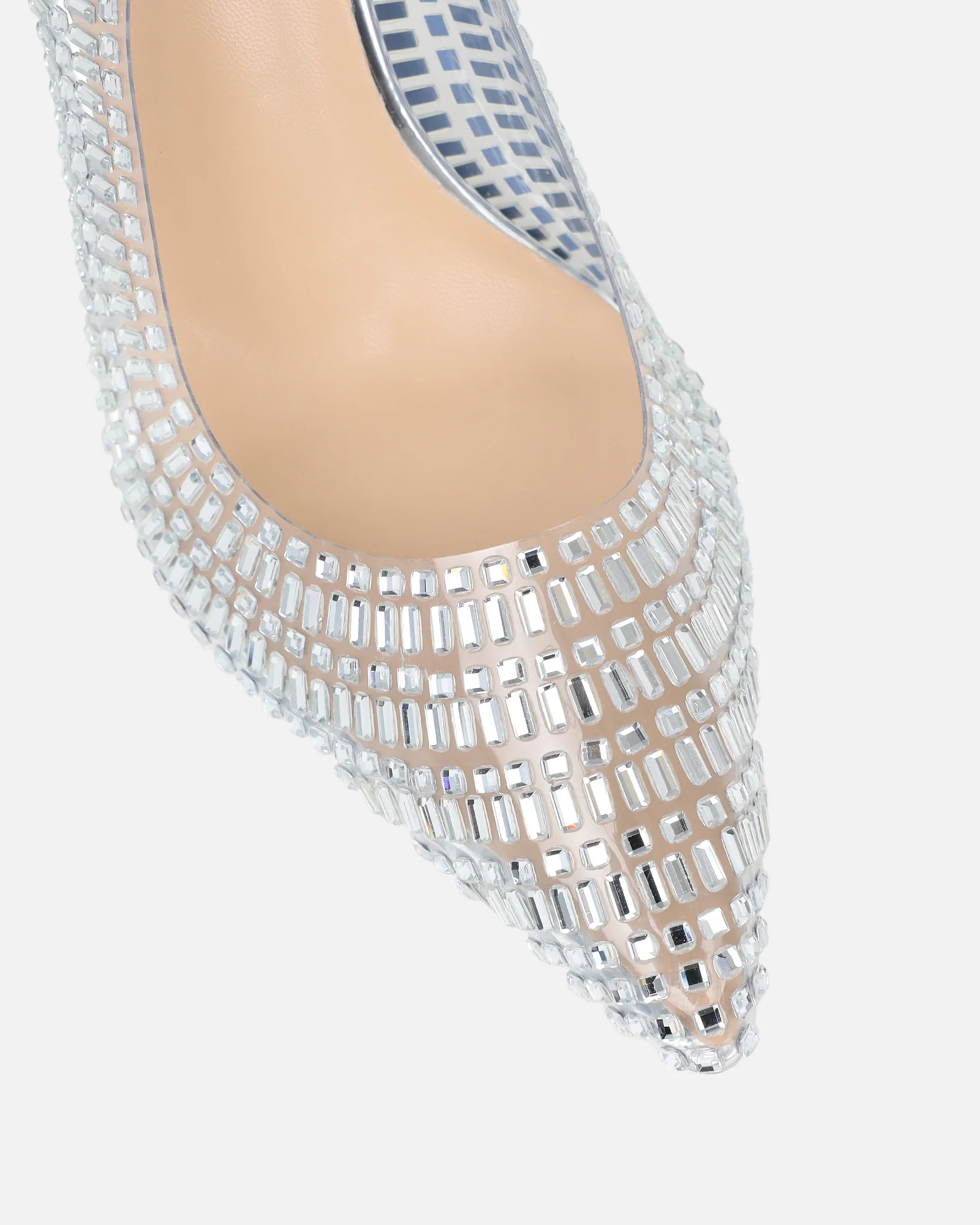Kimmo Silver Diamante Court Shoes - Image 4