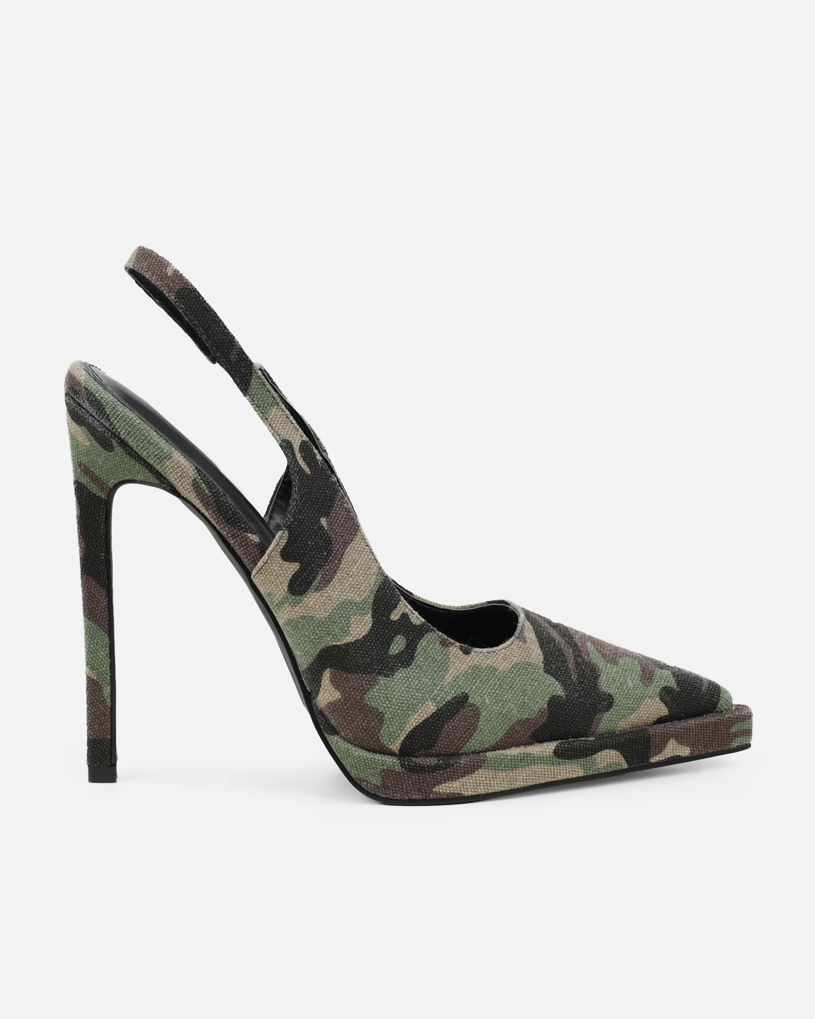Kandie Green Camo Sling Back Court Shoes - Image 2