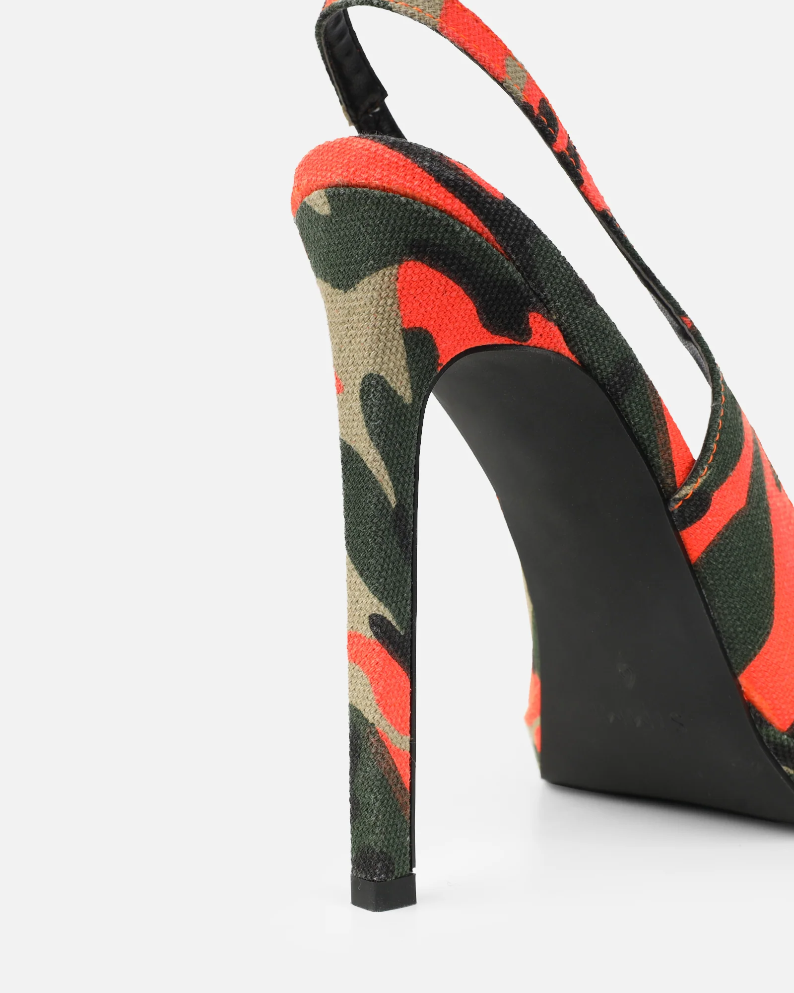 Kandie Orange Camo Sling Back Court Shoes - Image 3
