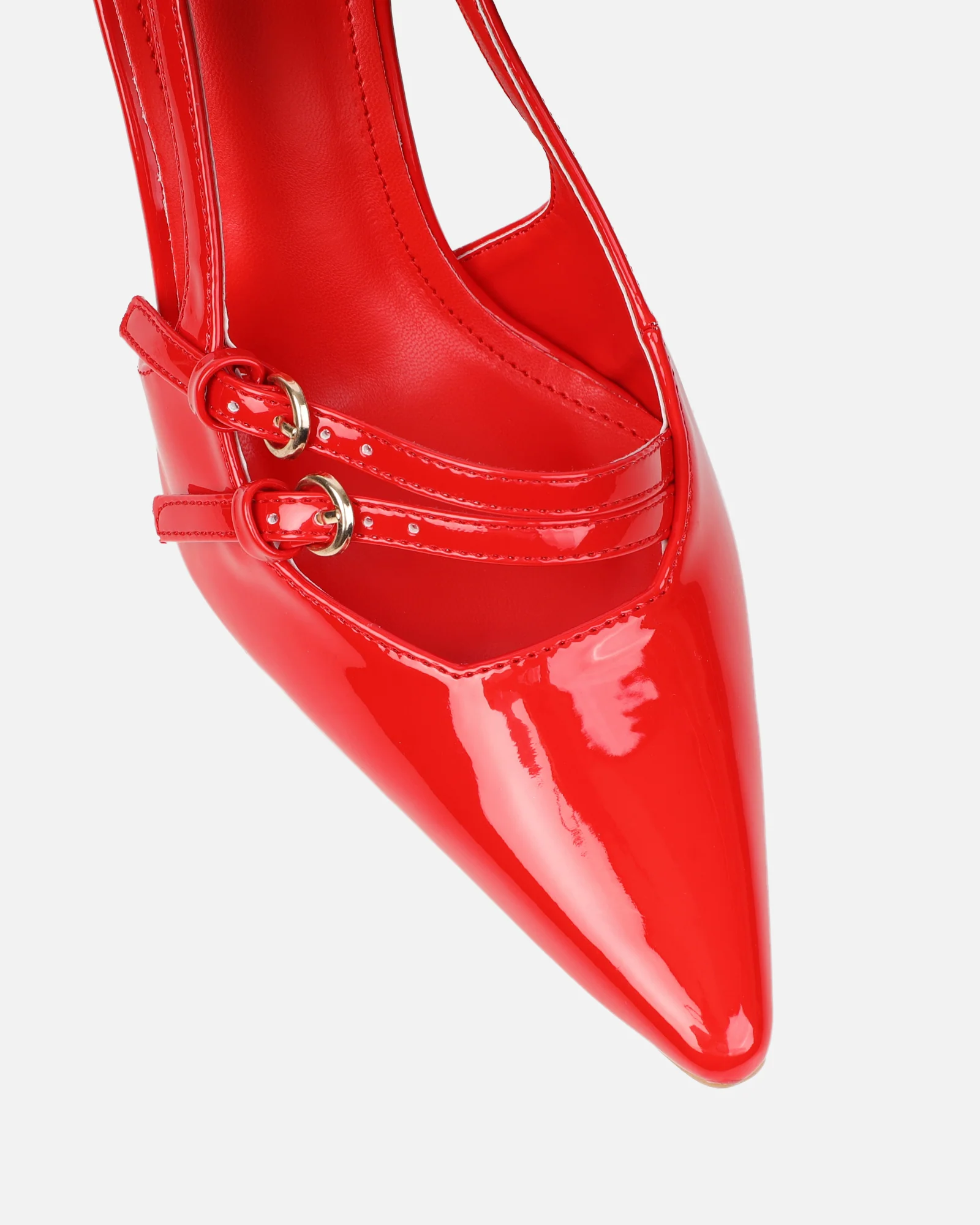 Kassiani Red Patent Sling Back Court Shoes - Image 4