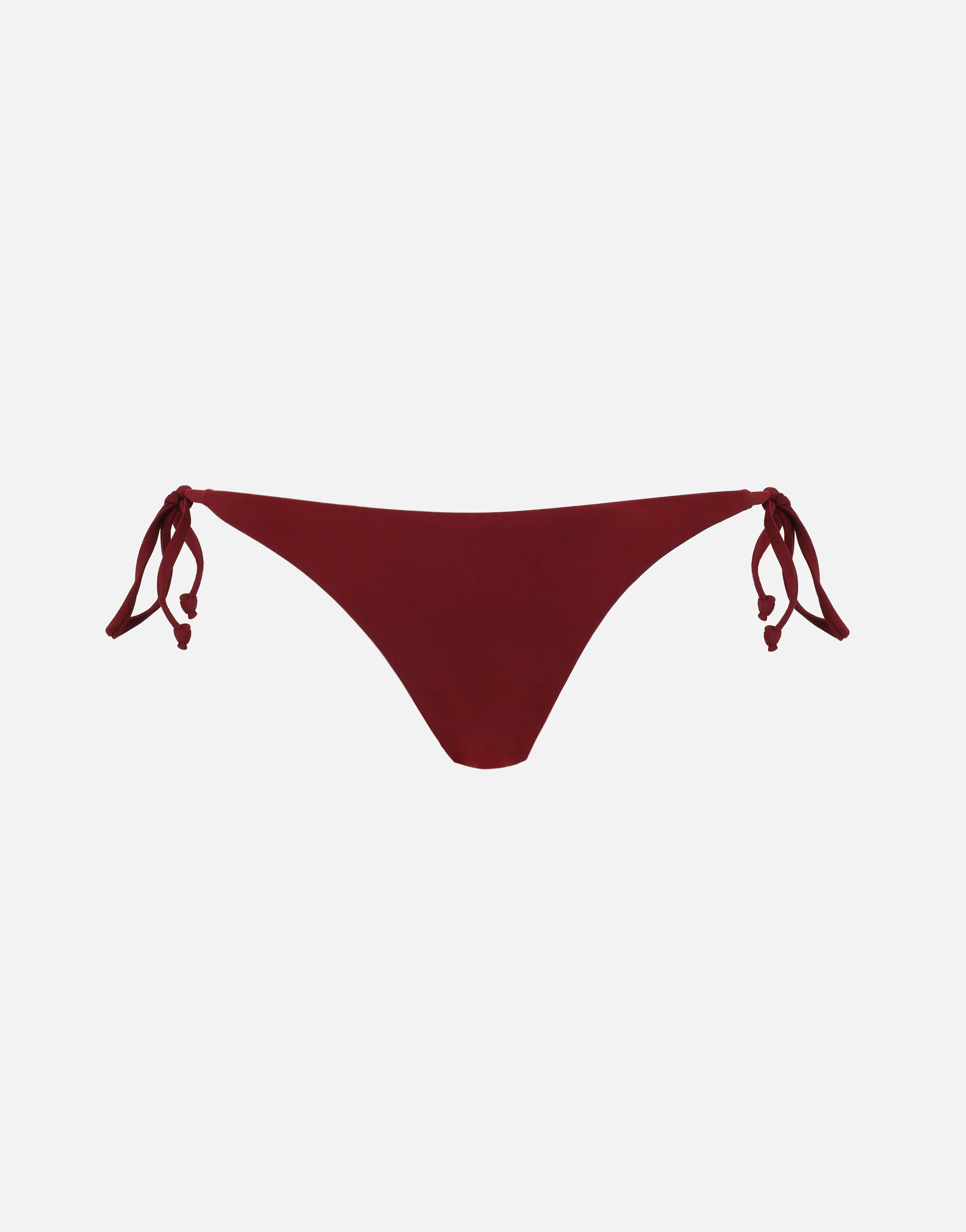Kayla Tie Side Bikini Bottoms With Bead Detail In Burgundy - Image 6
