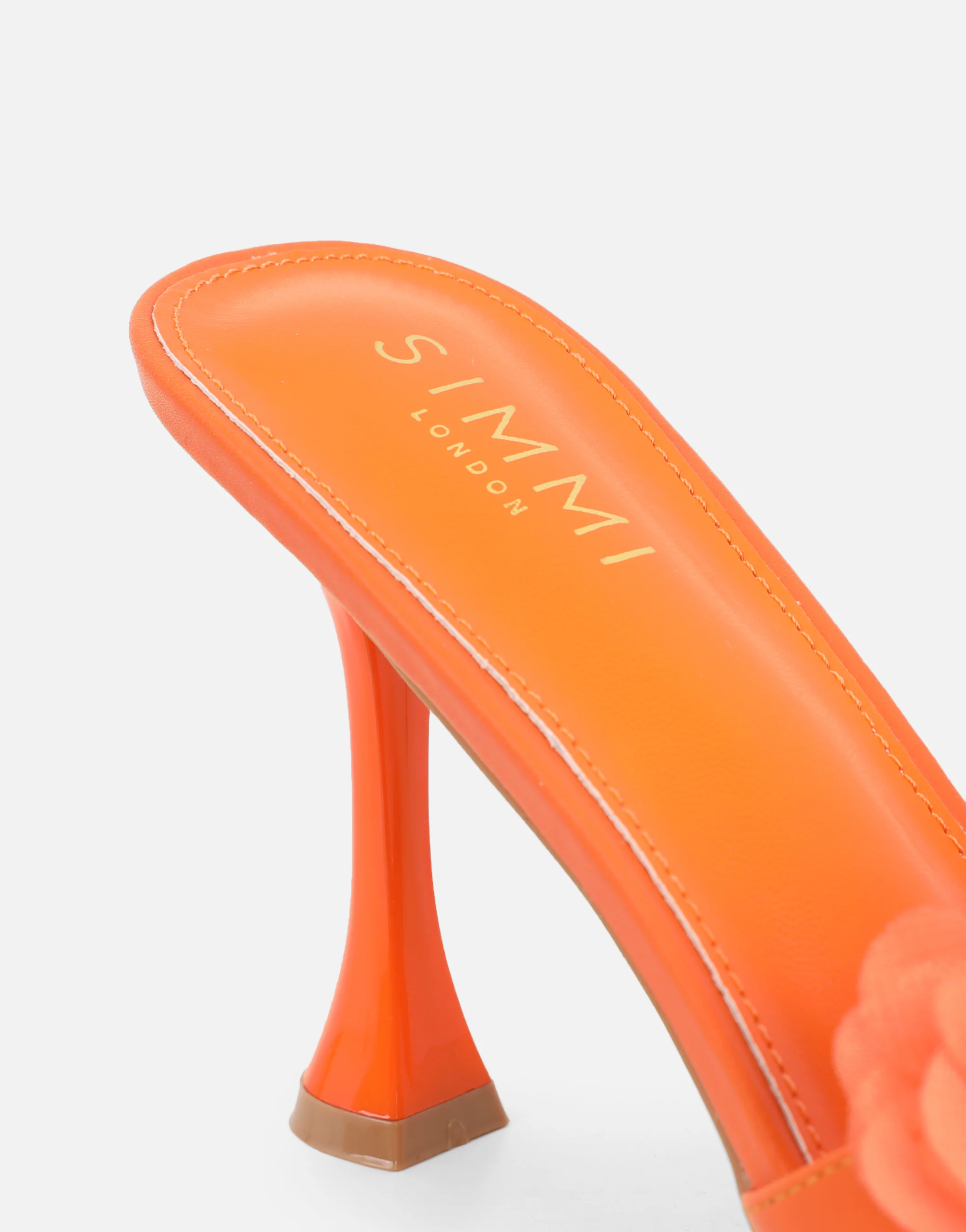 Kaz Orange Petal Detail Mules - Image 3