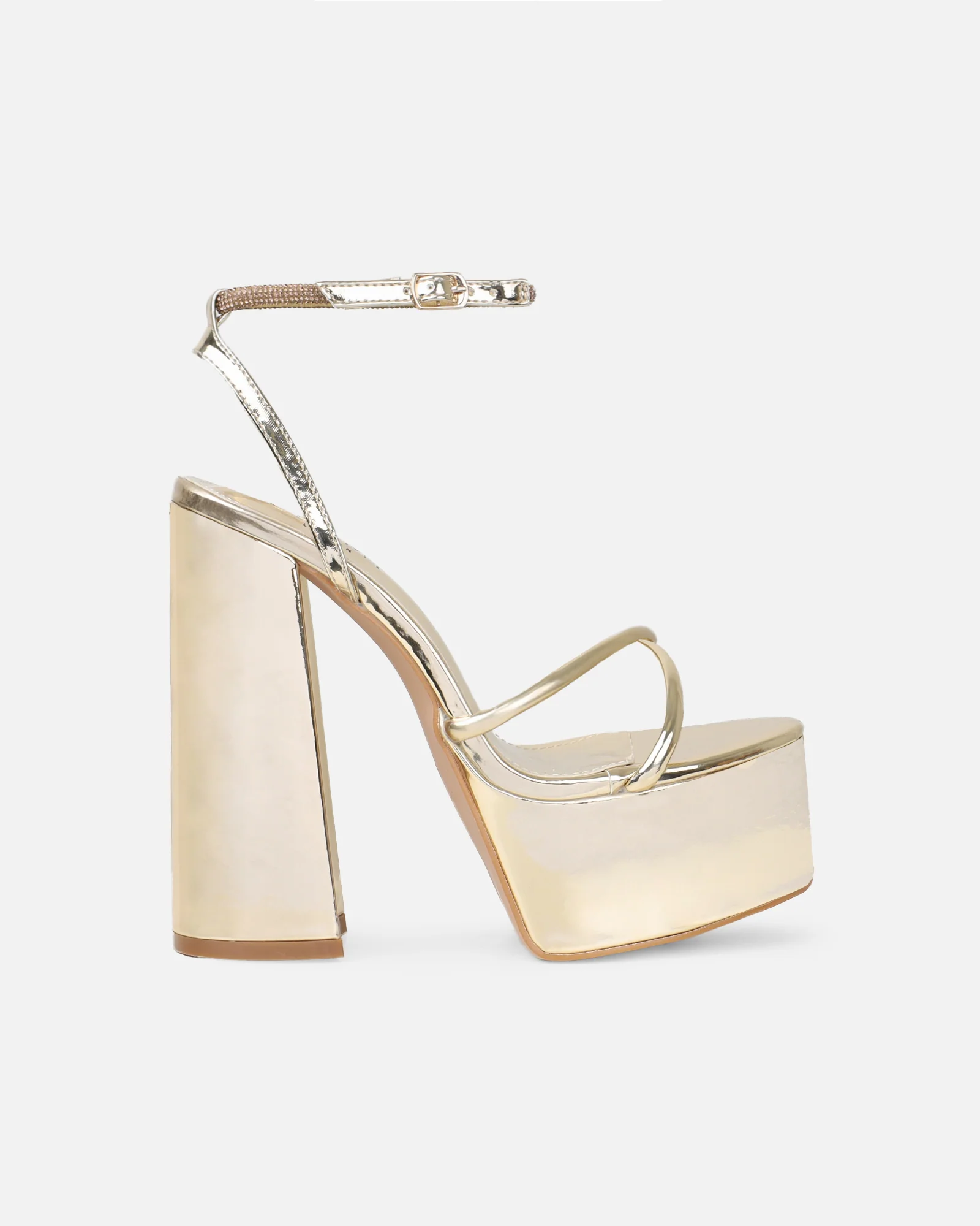 Keoni Gold Mirror Platform Sandals - Image 2