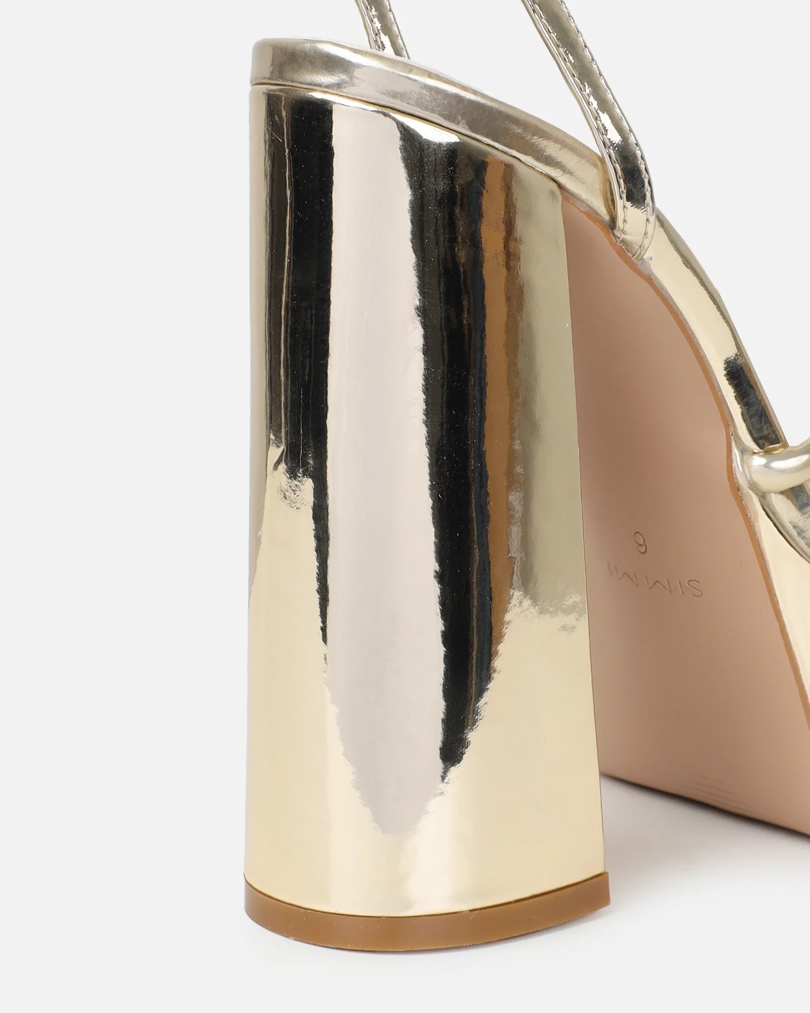Keoni Gold Mirror Platform Sandals - Image 3