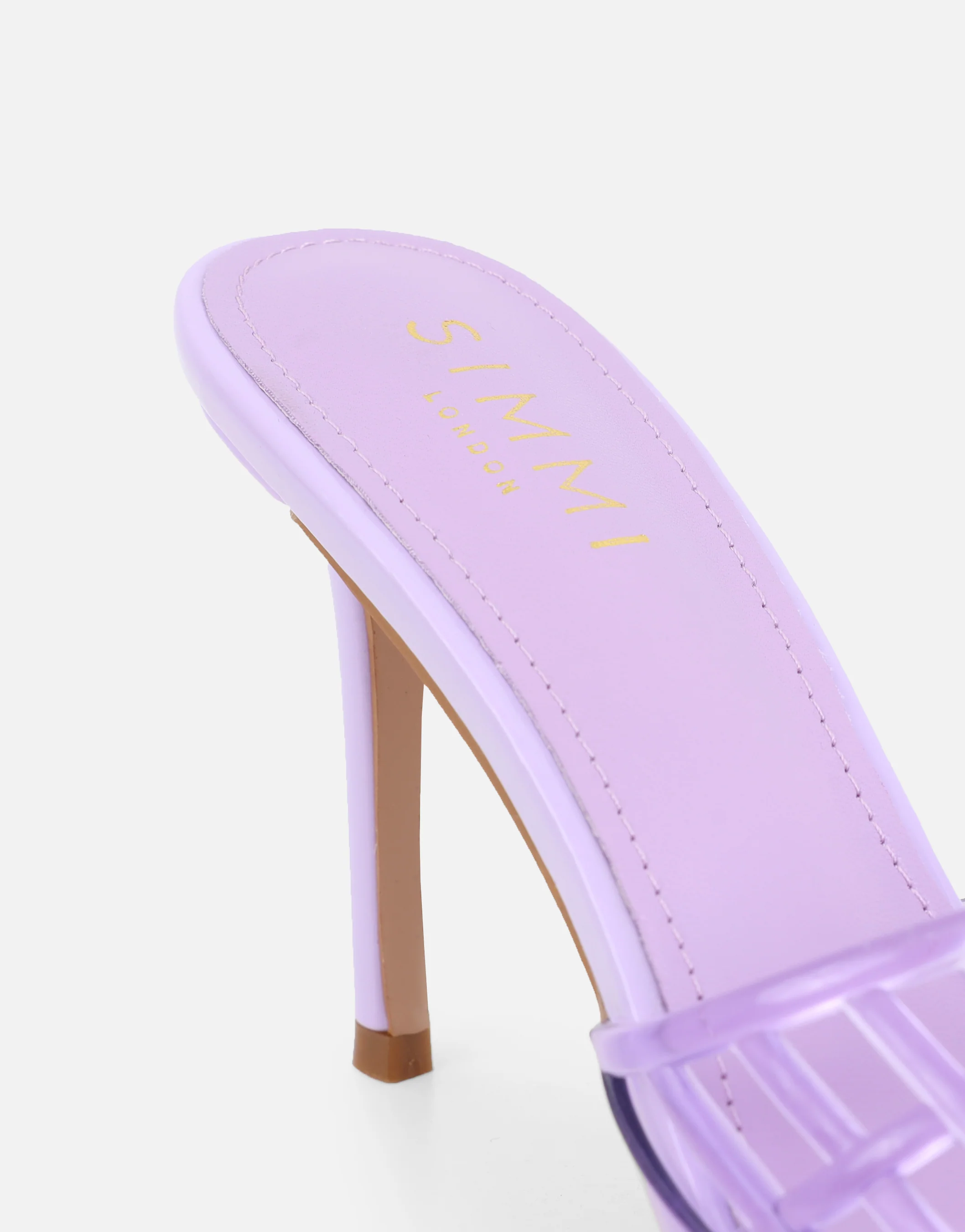 Kia Lilac Patent Heeled Sandals - Image 3