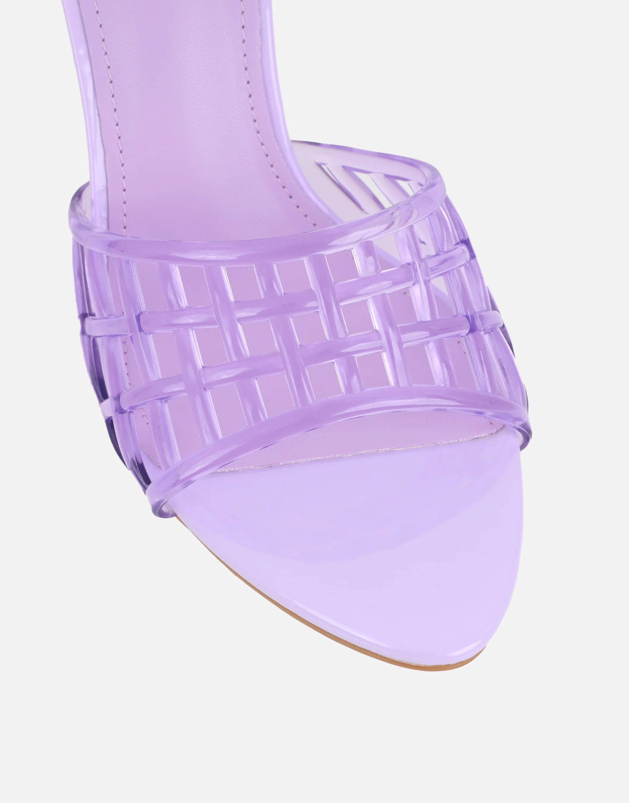 Kia Lilac Patent Heeled Sandals - Image 4
