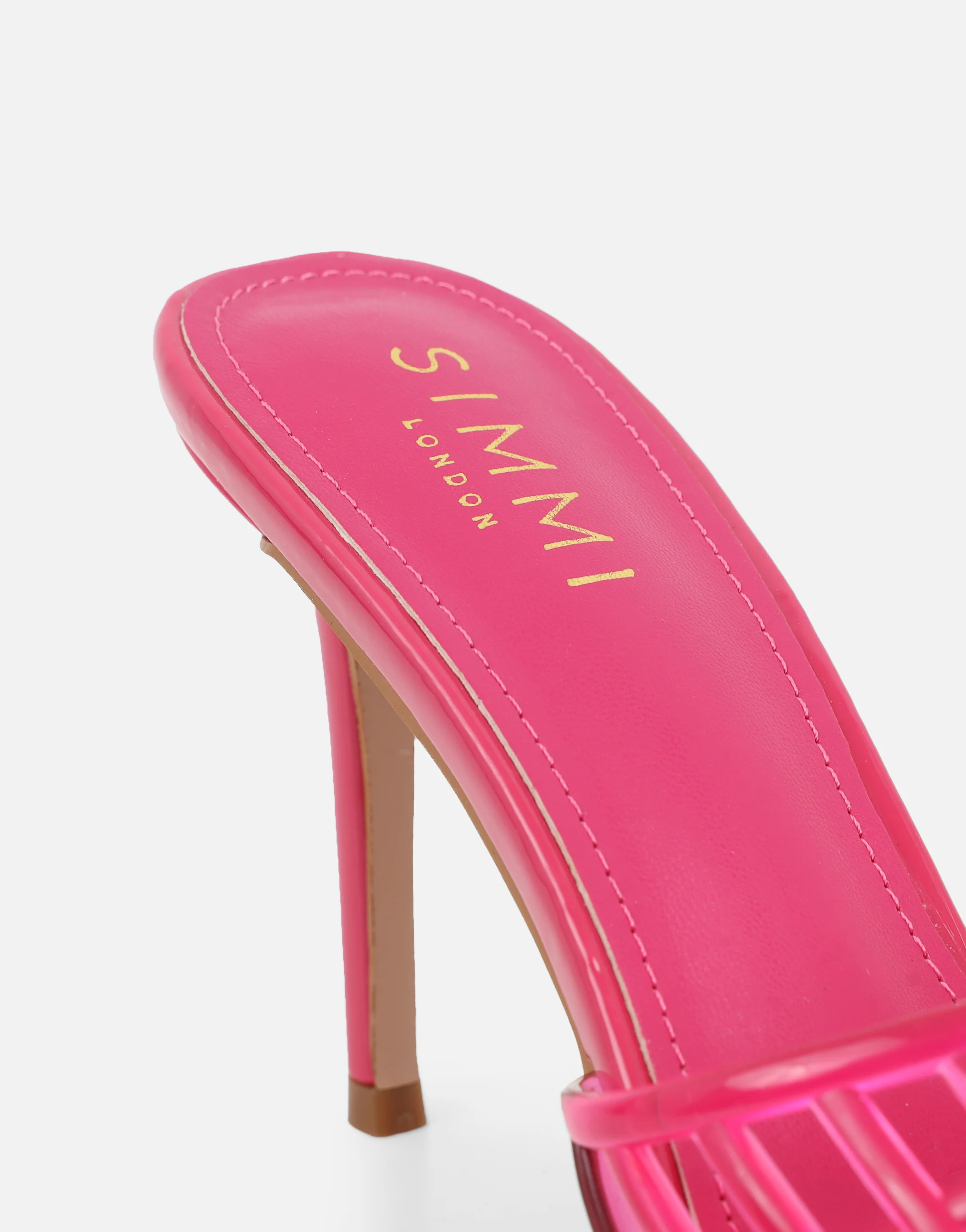 Kia Pink Patent Heeled Sandals - Image 3