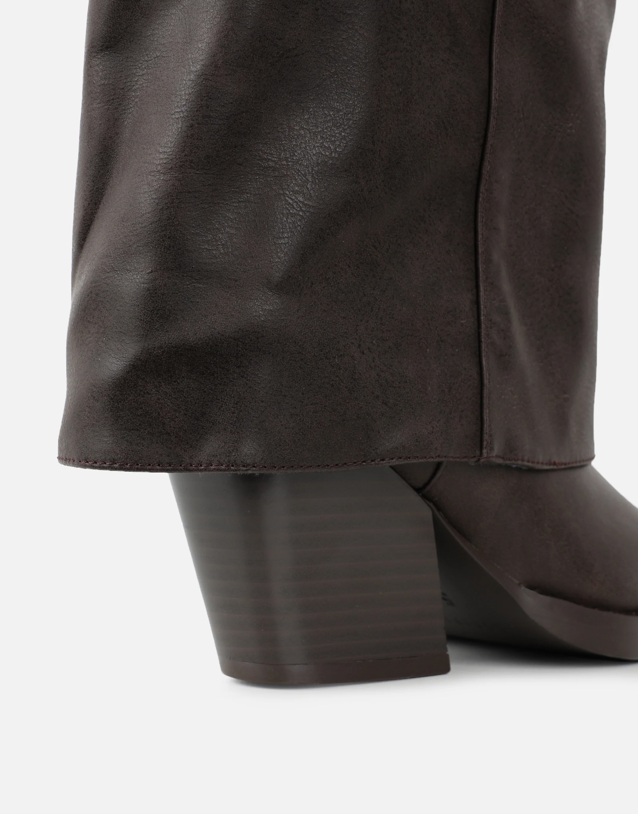Kiarra Brown Western Foldover Heeled Boots - Image 3