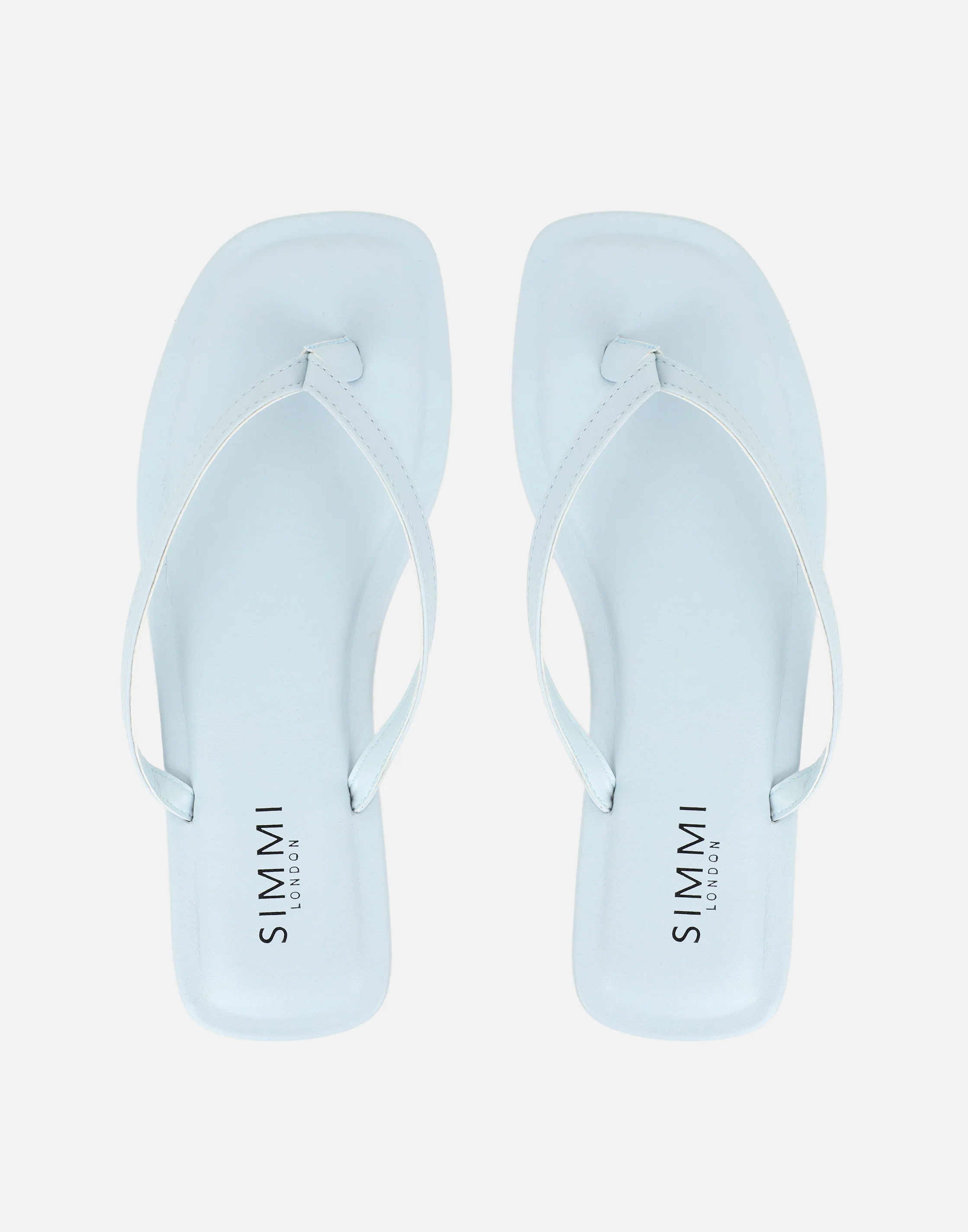 Kima Blue Flat Sandals - Image 3