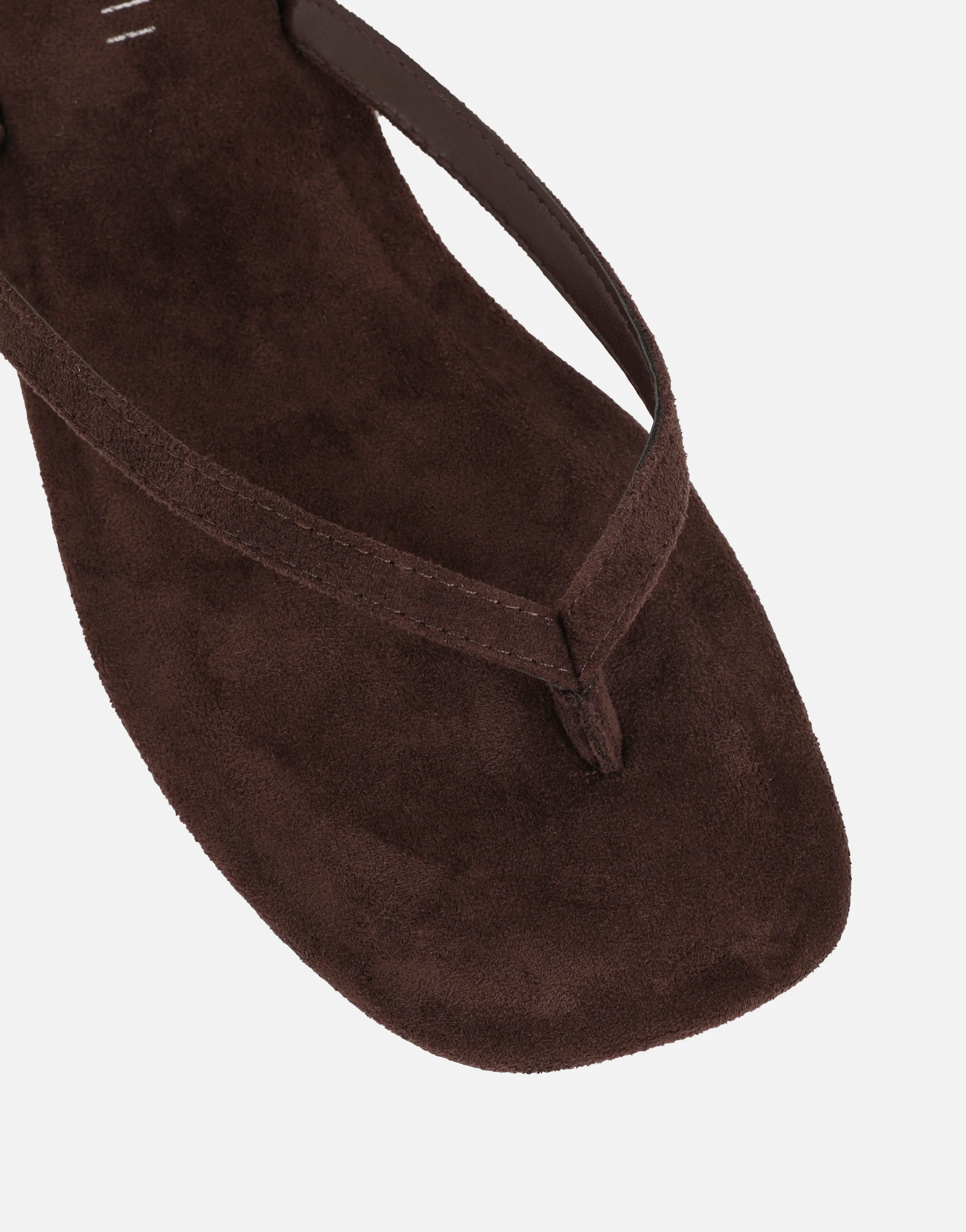 Kima Brown Suede Flat Sandals - Image 4