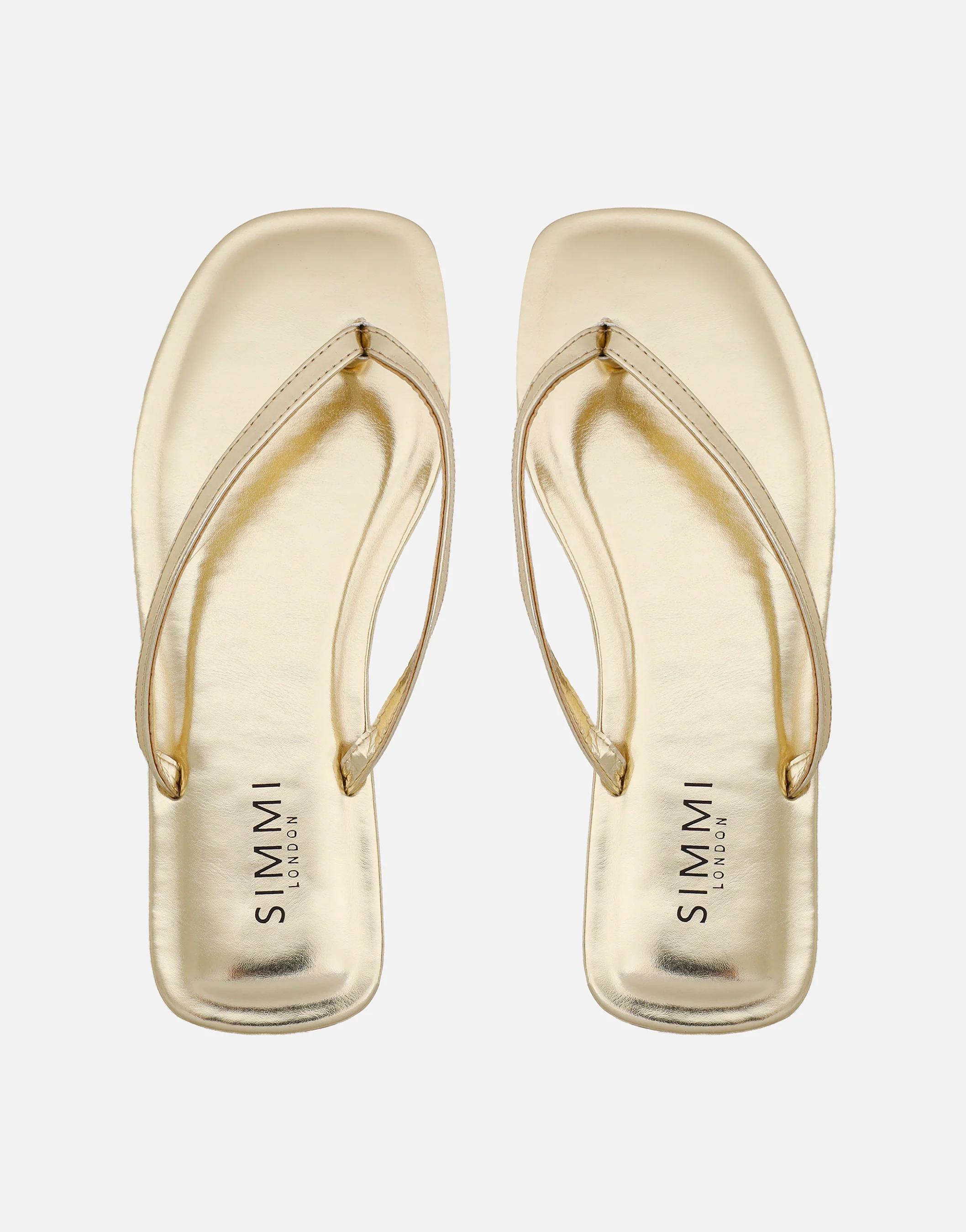 Kima Gold Metallic Flat Sandals - Image 3