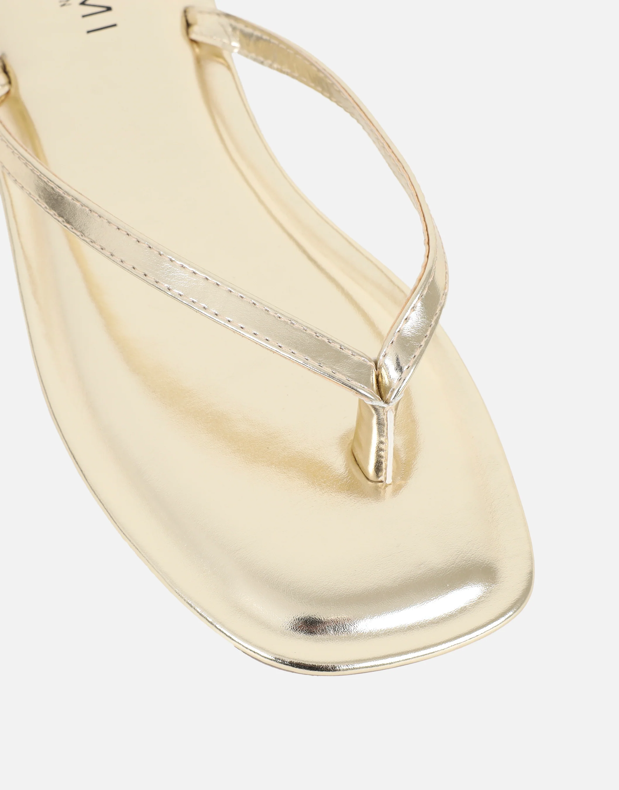 Kima Gold Metallic Flat Sandals - Image 4