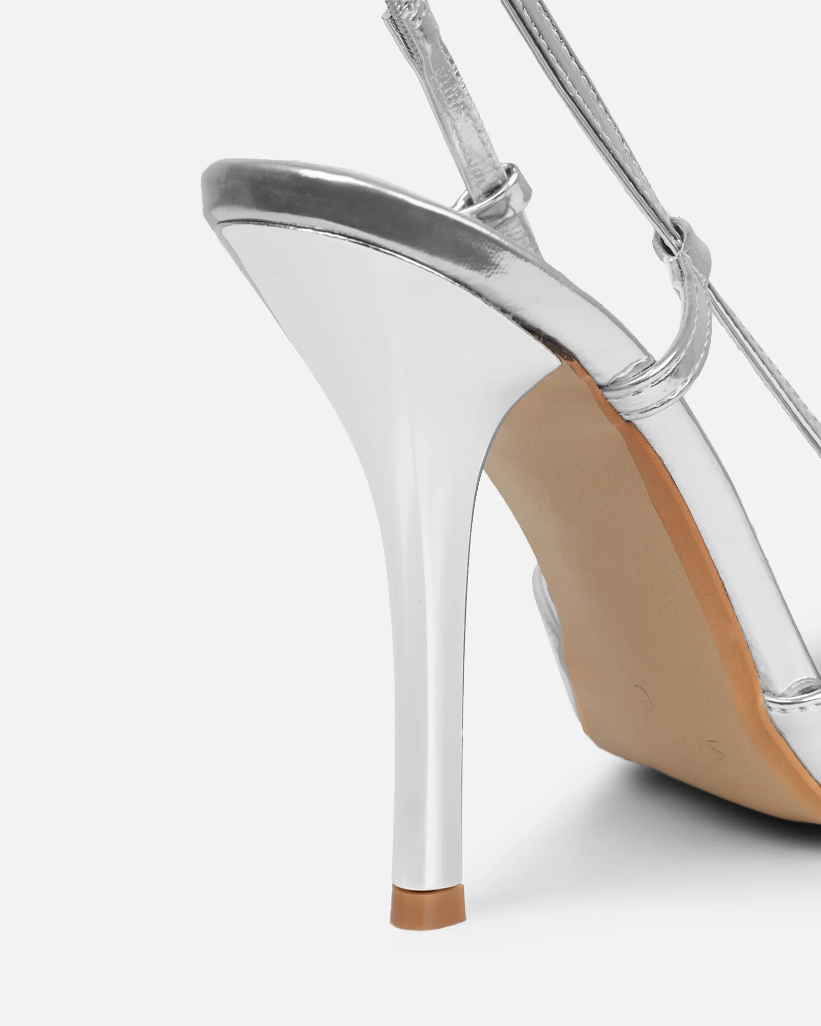 Klara silver mirror bow detail court shoes - Image 3