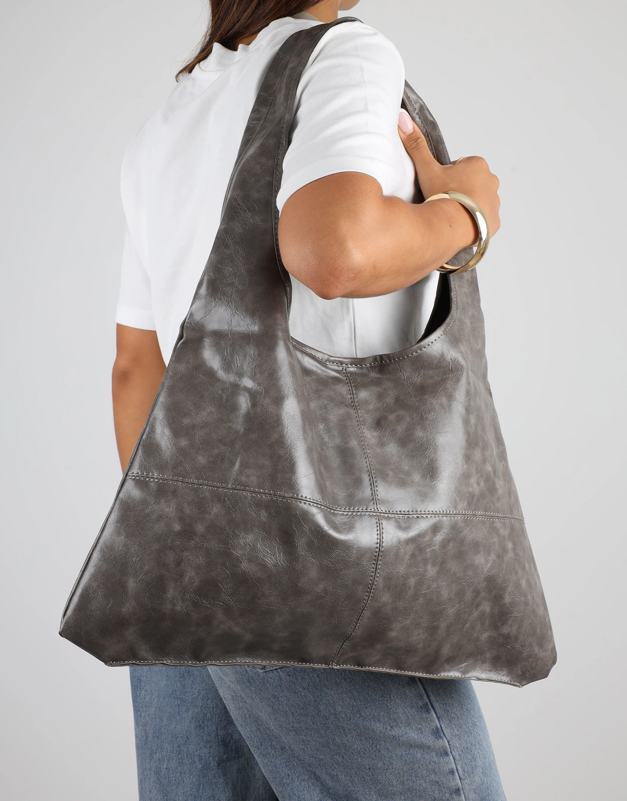 Kristy Vintage Grey Shoulder Bag