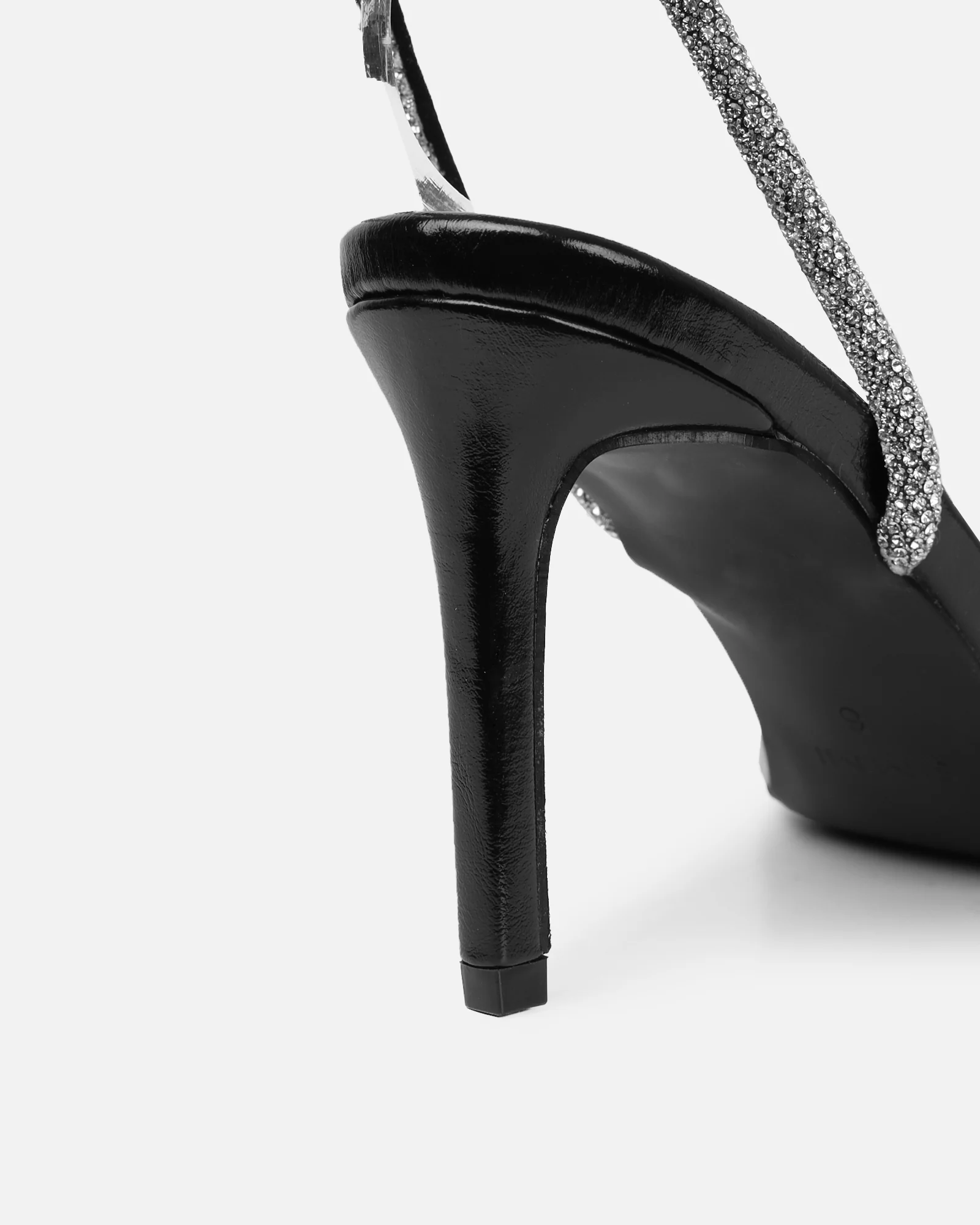 Kylen Black Diamante Heeled Sandals - Image 4
