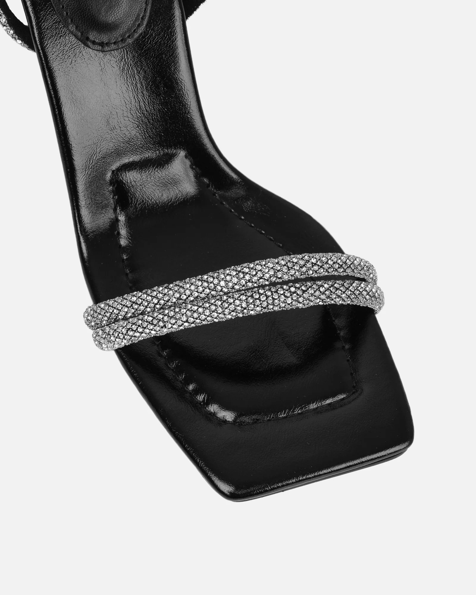 Kylen Black Diamante Heeled Sandals - Image 5
