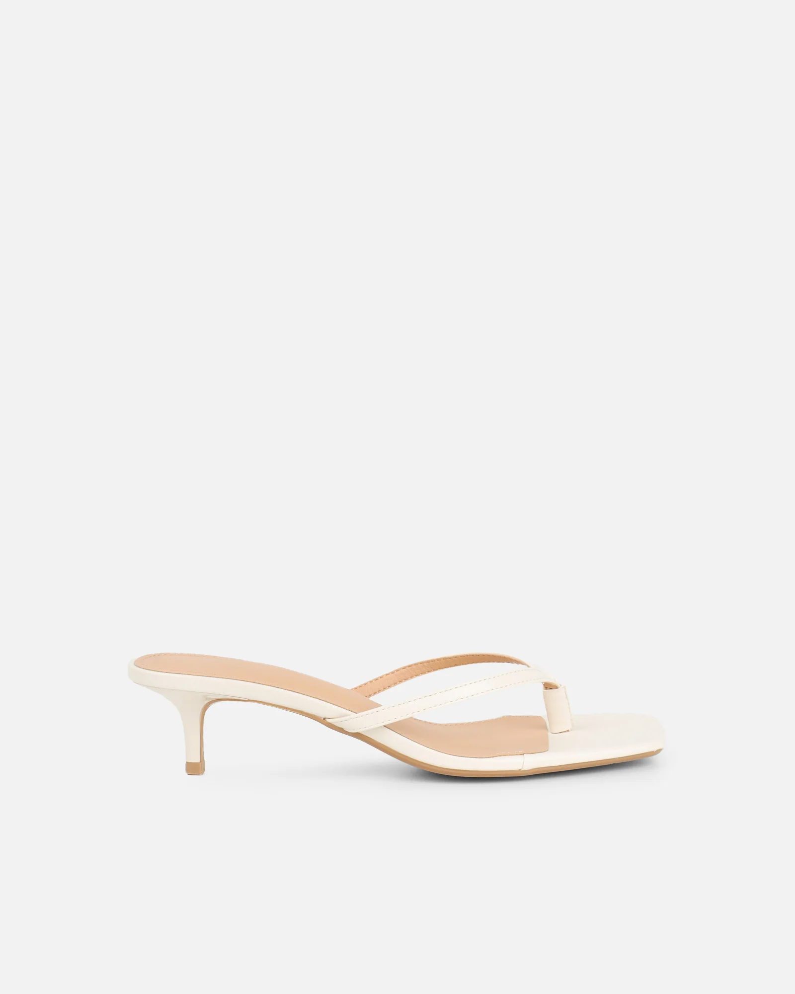 Laura Stone Toe Thong Kitten Heeled Sandals - Image 2