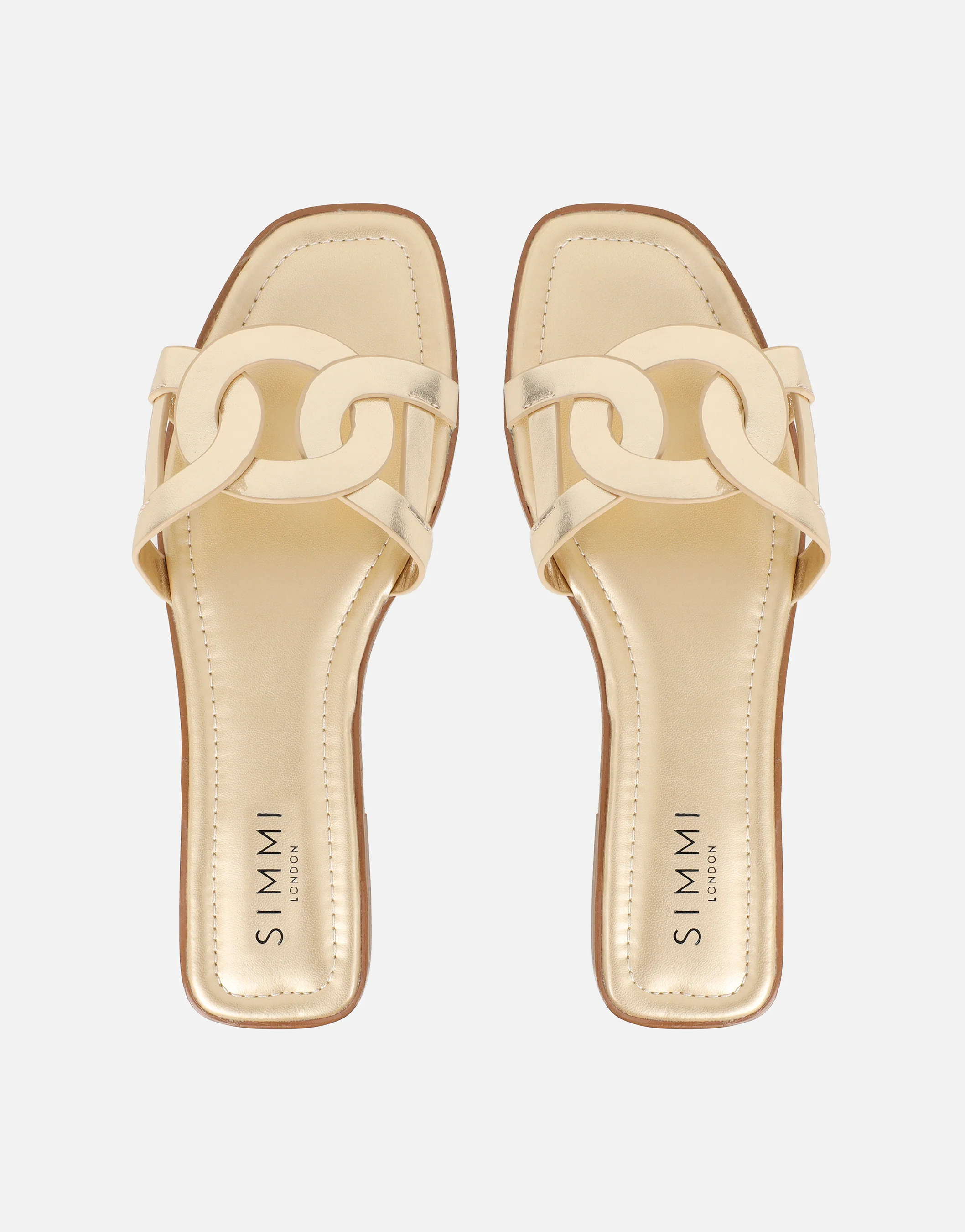 Laurel Gold Metallic Flat Sandals - Image 3