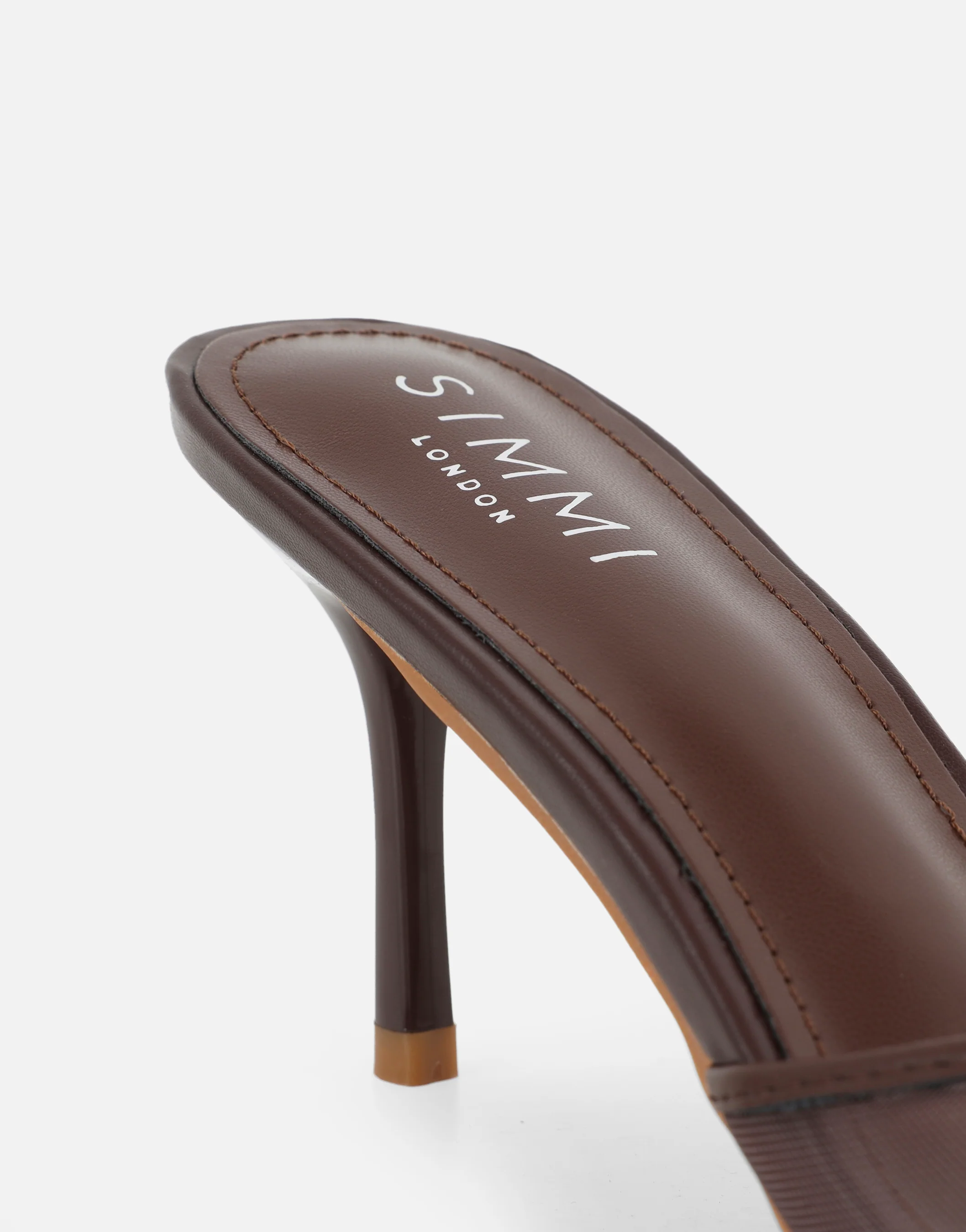 Lauri Brown Mesh Peep Toe Heeled Sandals - Image 3
