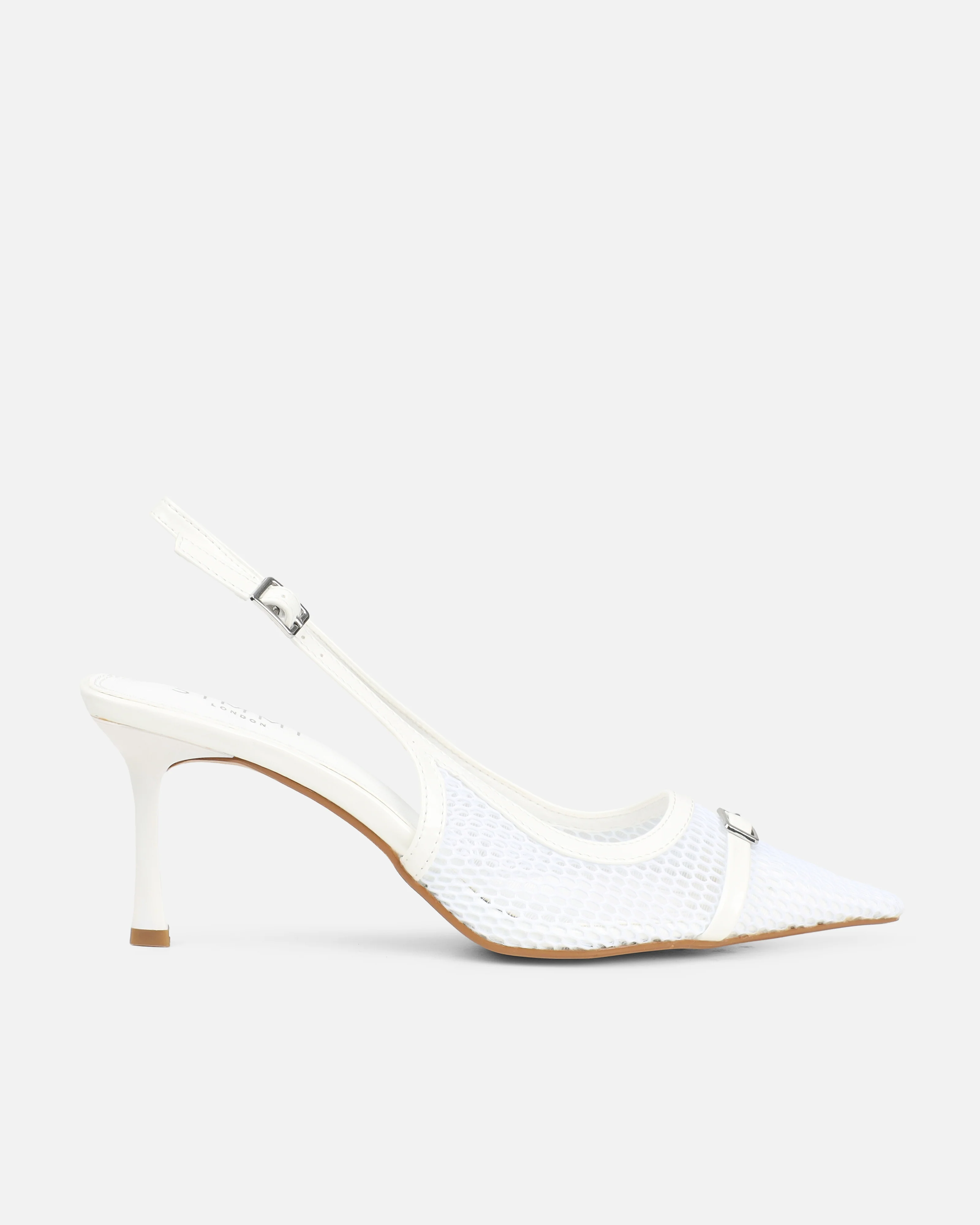 Lays White Mesh Sling Back Court Shoes - Image 2
