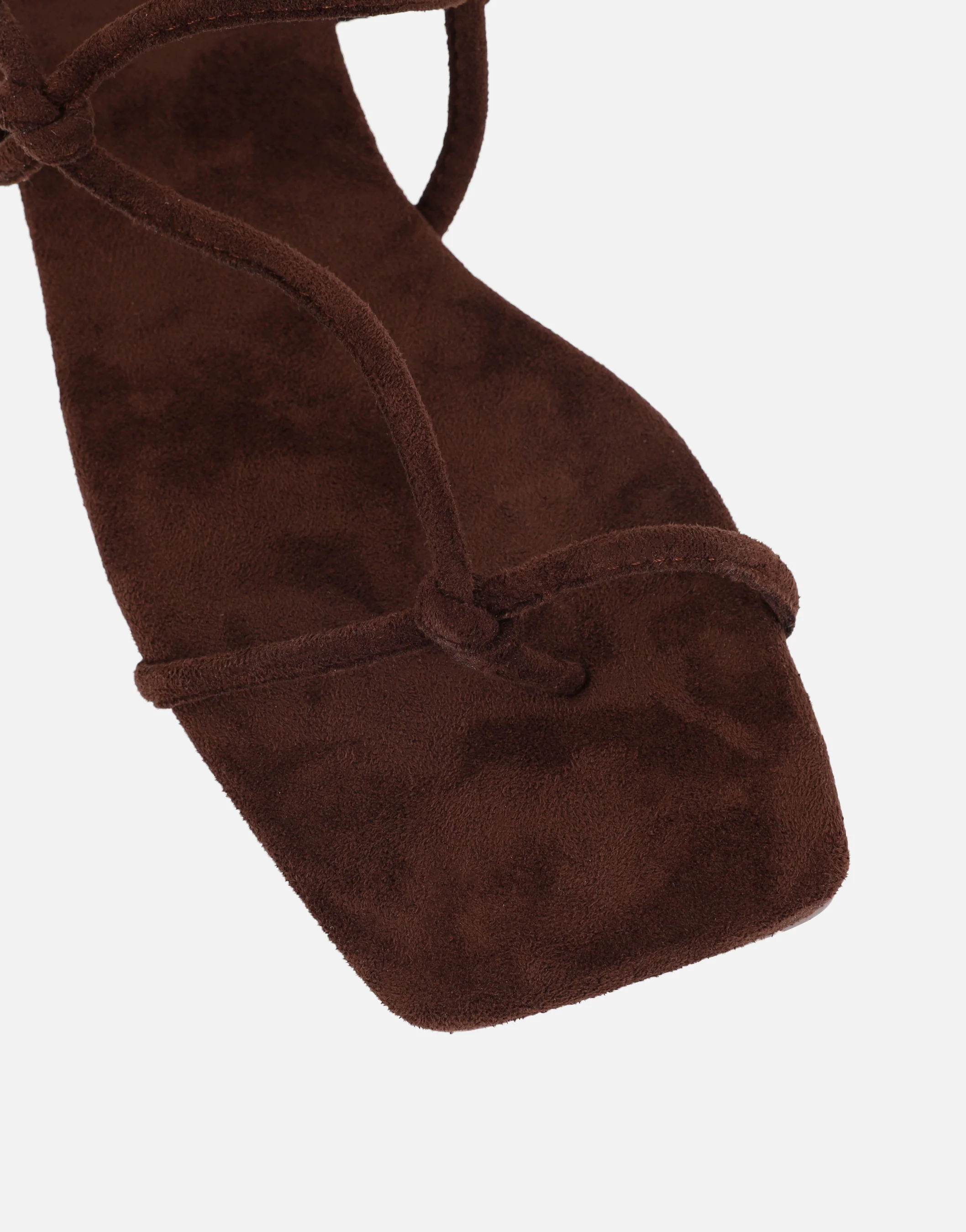 Leana Brown Suede Strappy Flat Sandals - Image 4