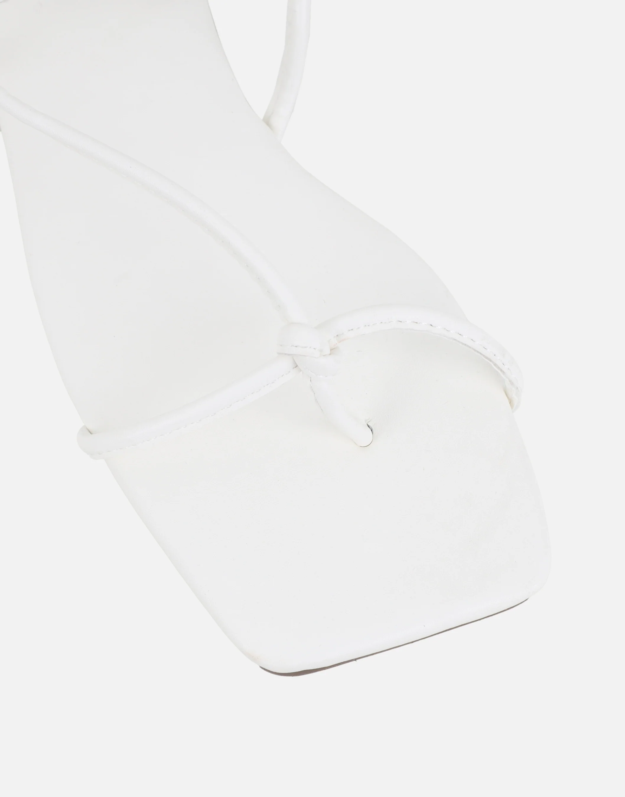 Leana White Strappy Flat Sandals - Image 4