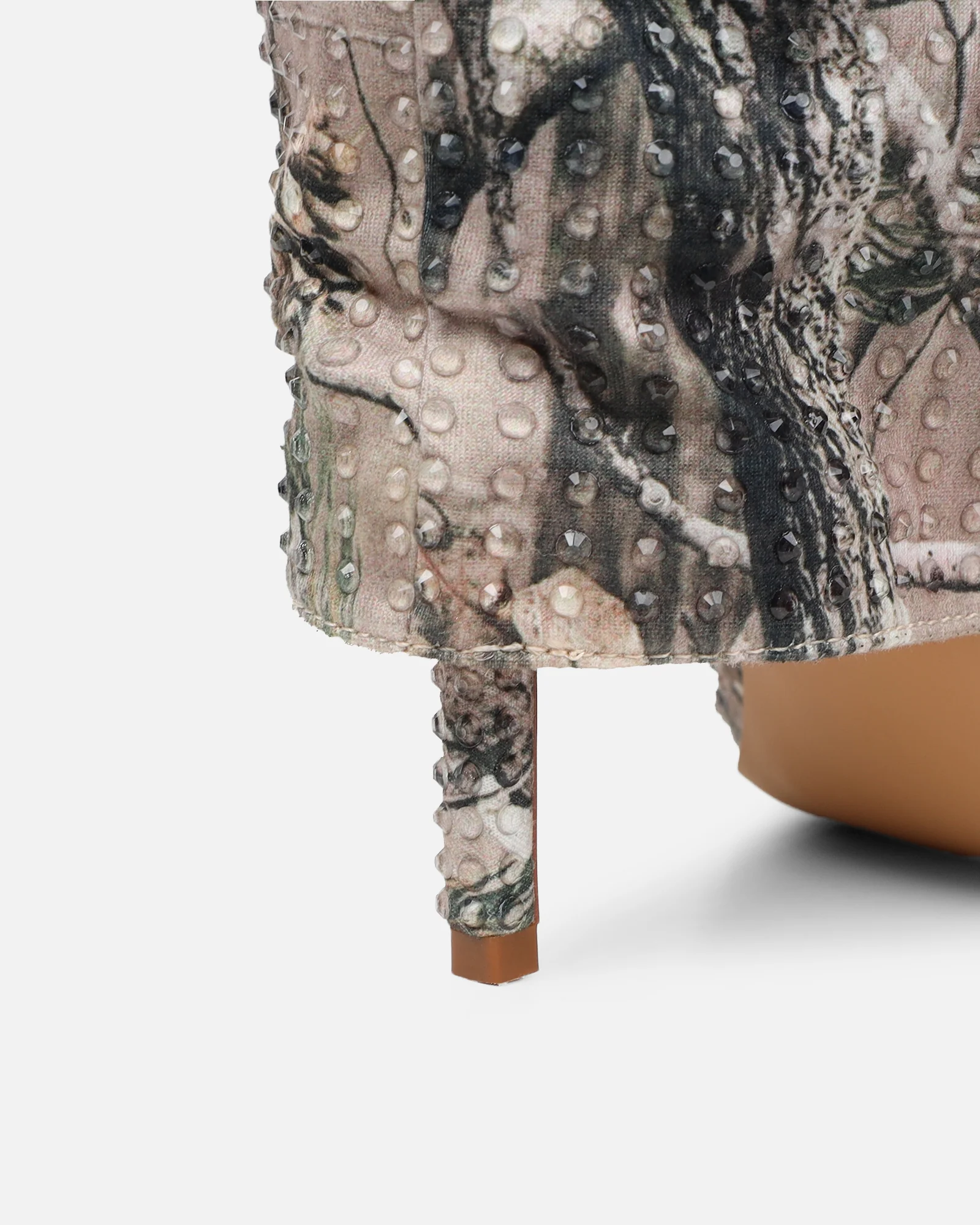 Ledger Natural Print Dew Drop Fold Over Heeled Boots - Image 3