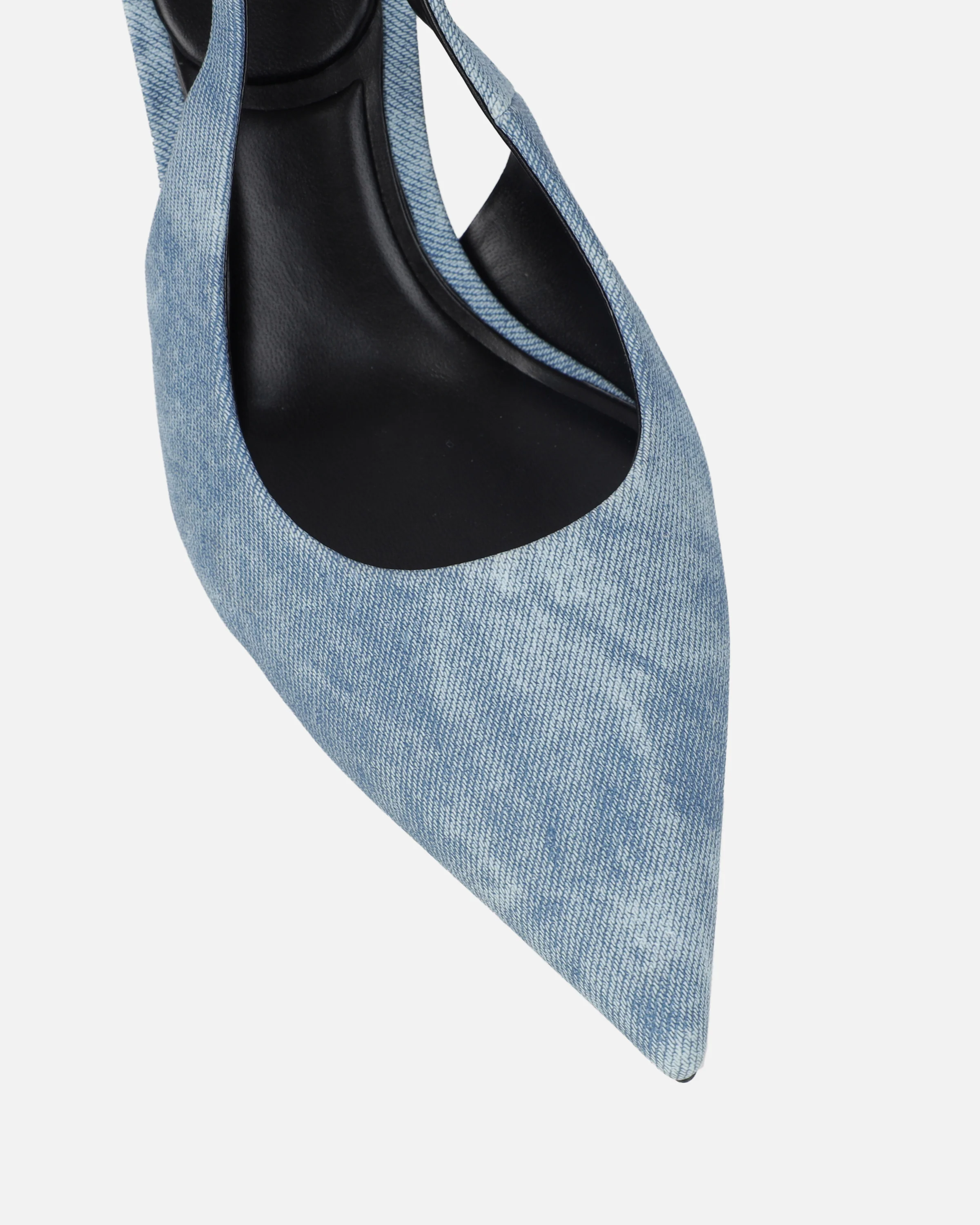 Liorra Blue Denim Sling Back Court Shoes - Image 4