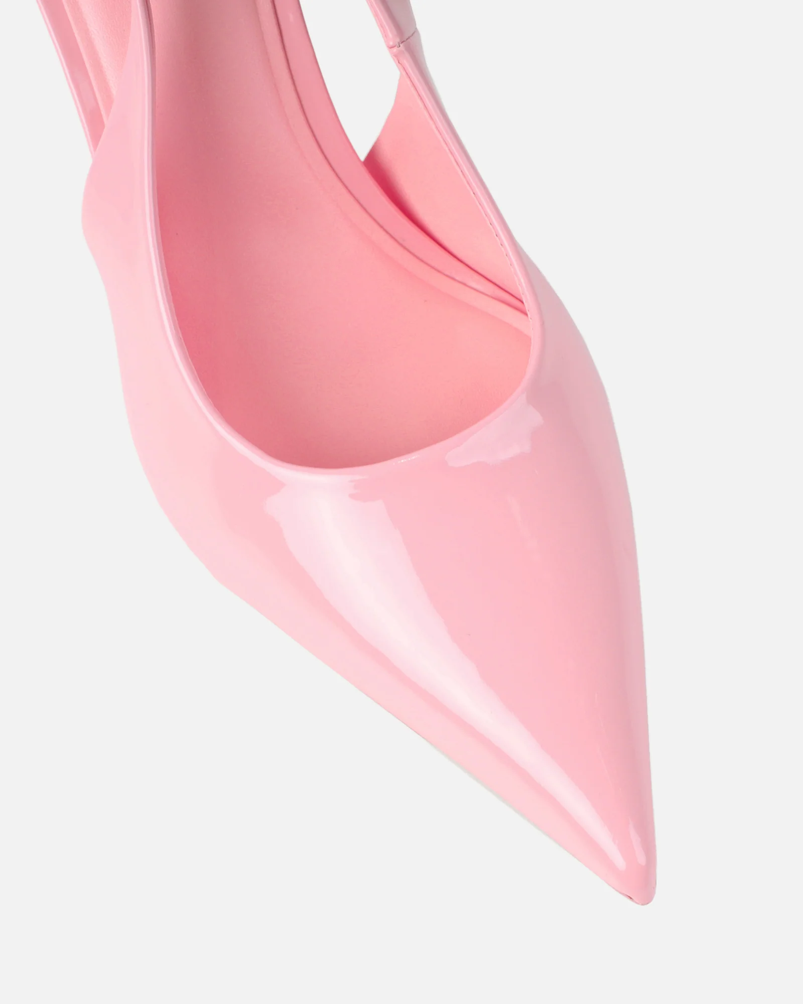 Liorra Pink Patent Sling Back Court Shoes - Image 4