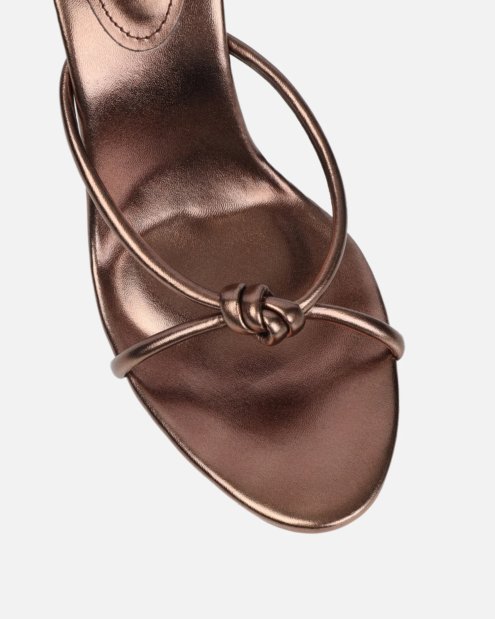 Louna Bronze Metallic Twist Heeled Sandals - Image 4