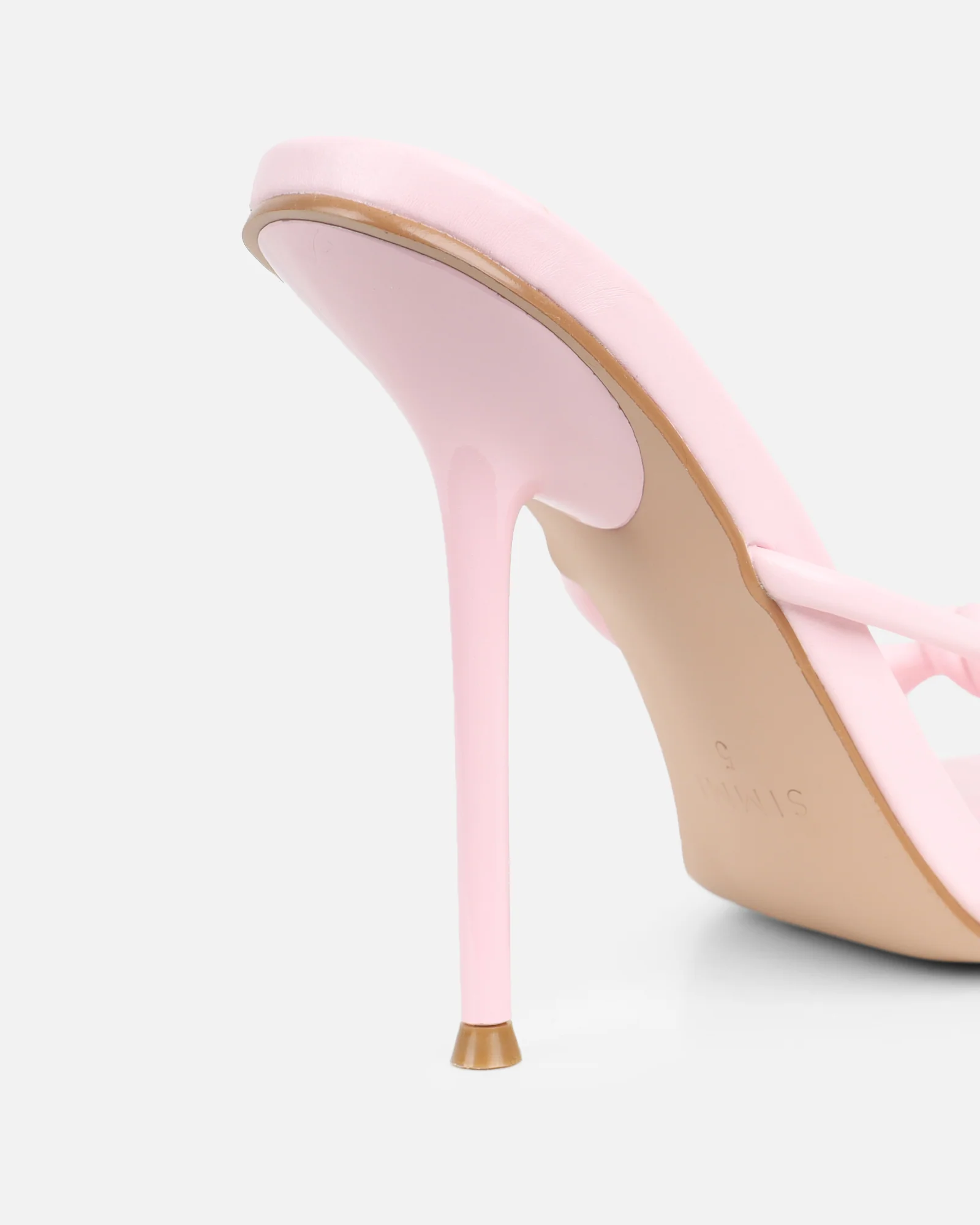 Louna Pink Twist Heeled Sandals - Image 3