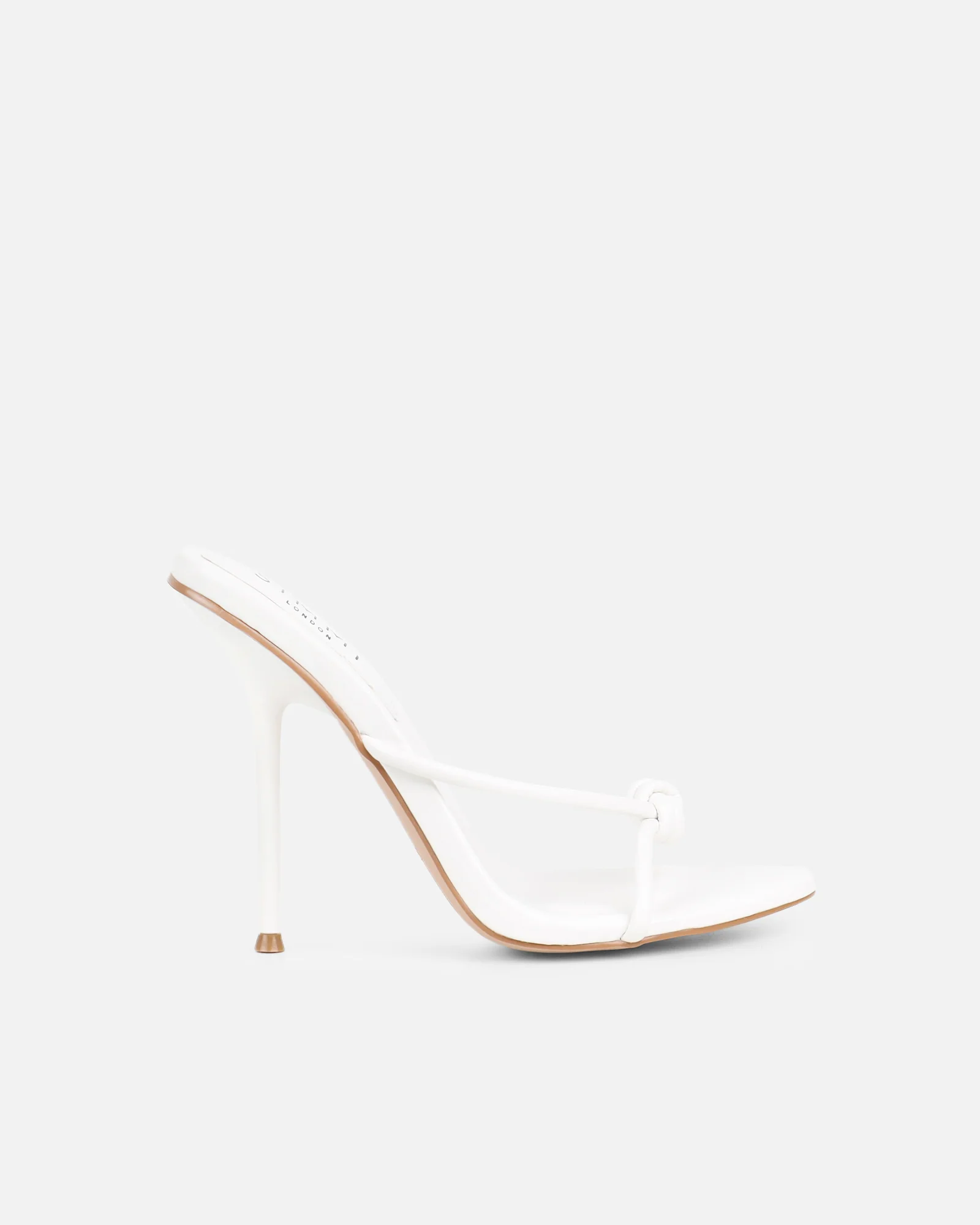Louna White Twist Heeled Sandals - Image 2