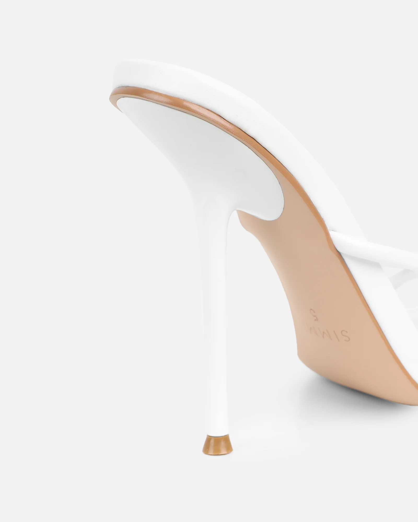 Louna White Twist Heeled Sandals - Image 3