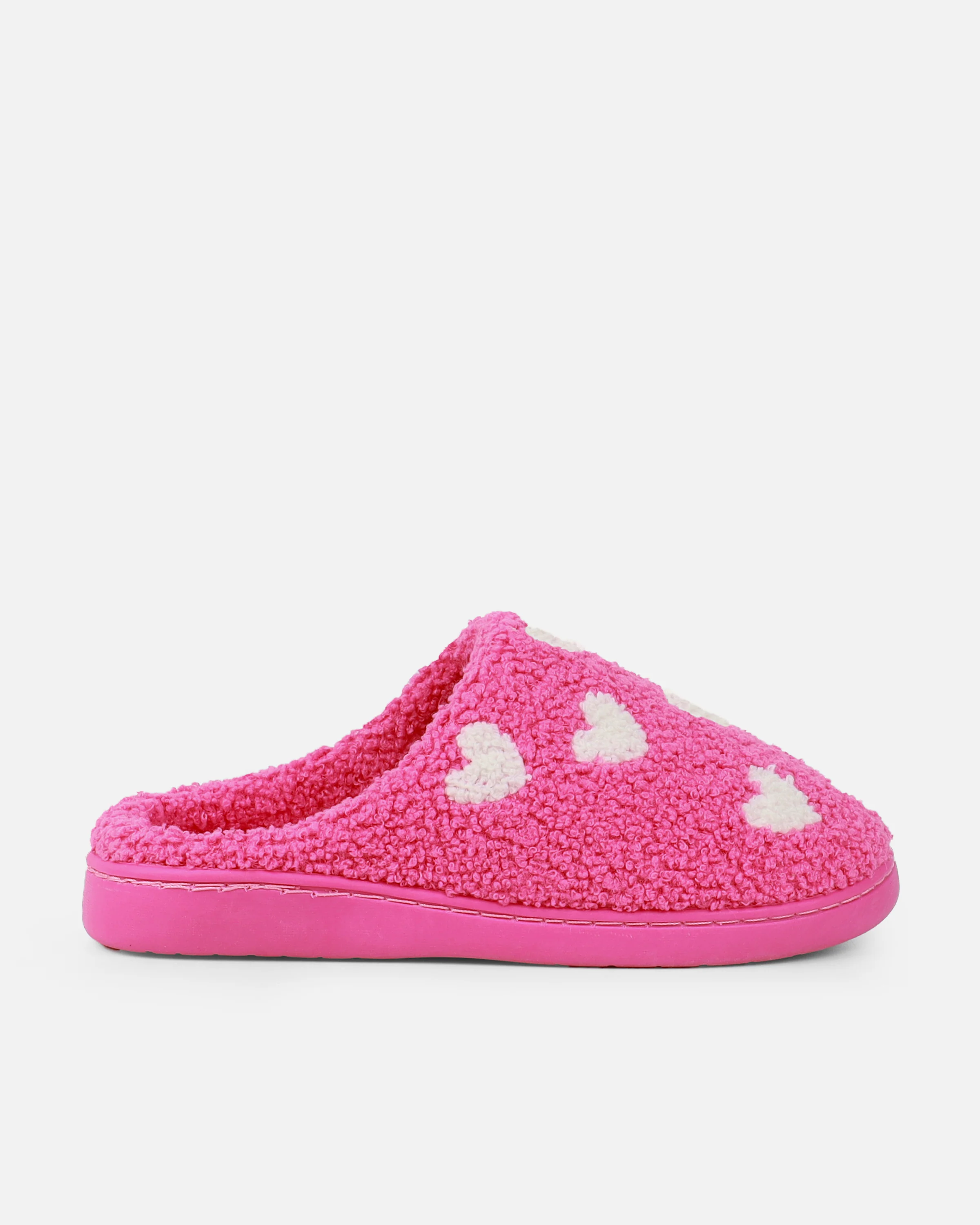 Loved Pink Heart Print Slippers - Image 2