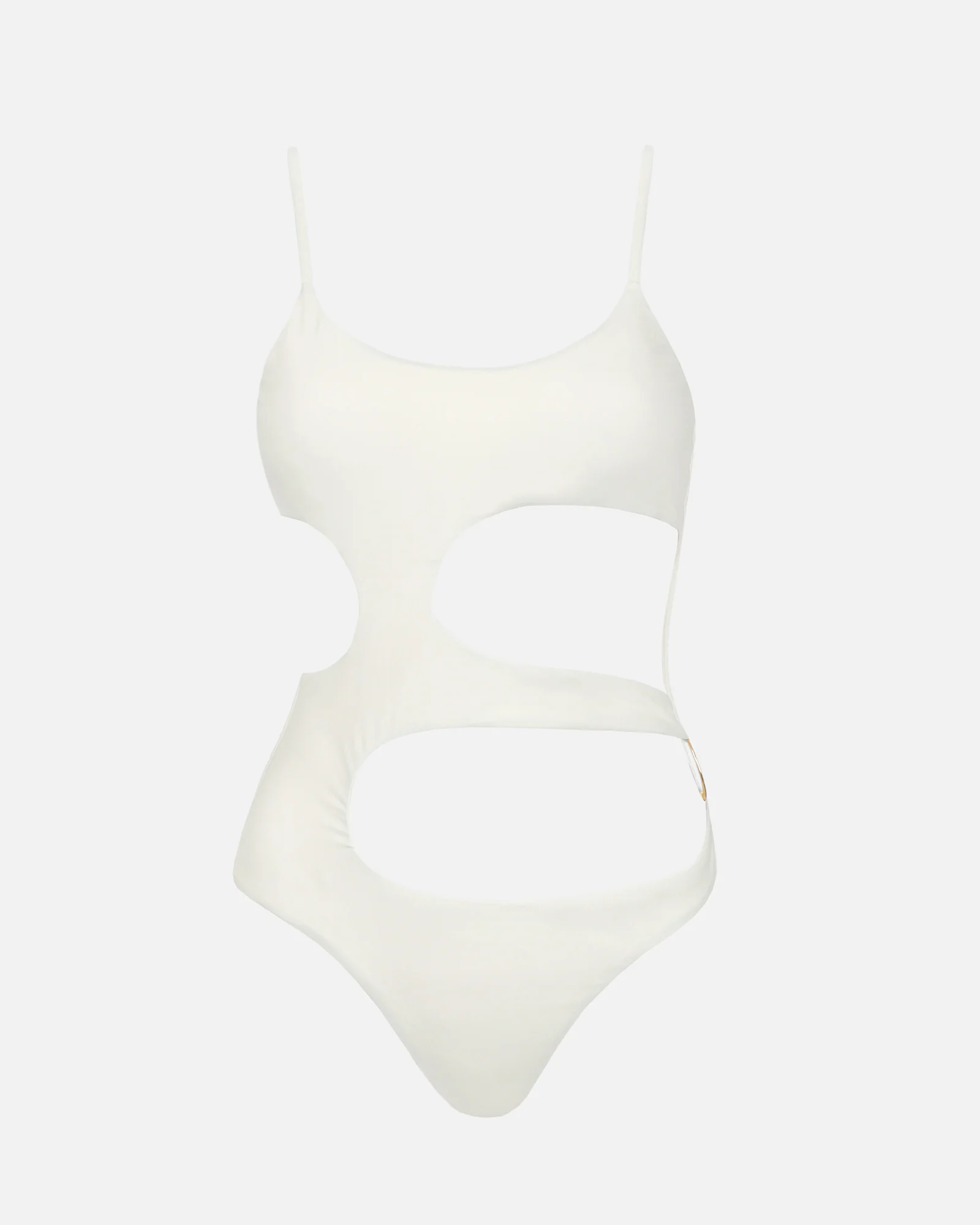 Luana Ivory Cut Out Ring Trim Swimsuit - Image 3