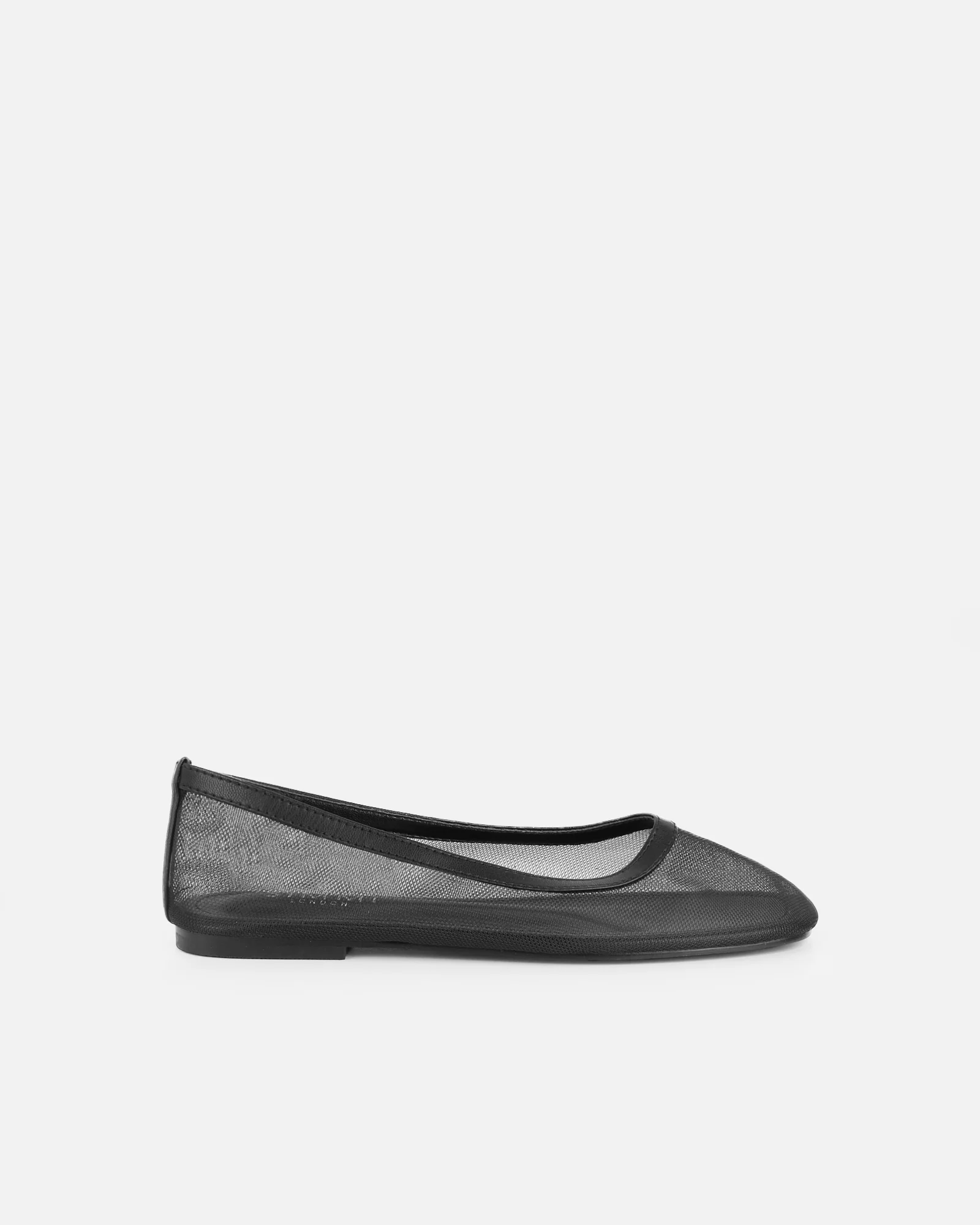 Luanne Black Mesh Ballerina Flats - Image 3