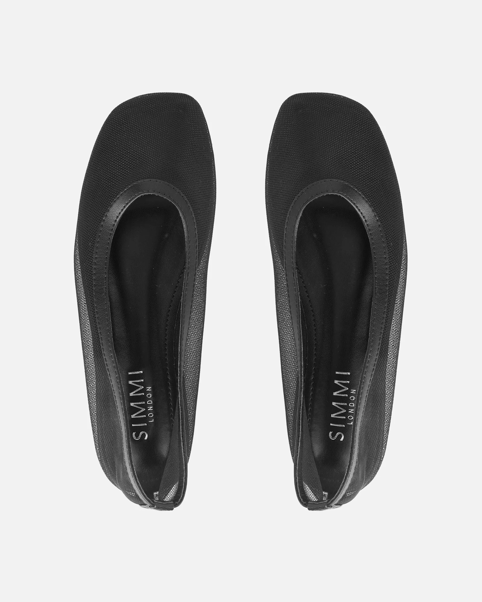Luanne Black Mesh Ballerina Flats - Image 4