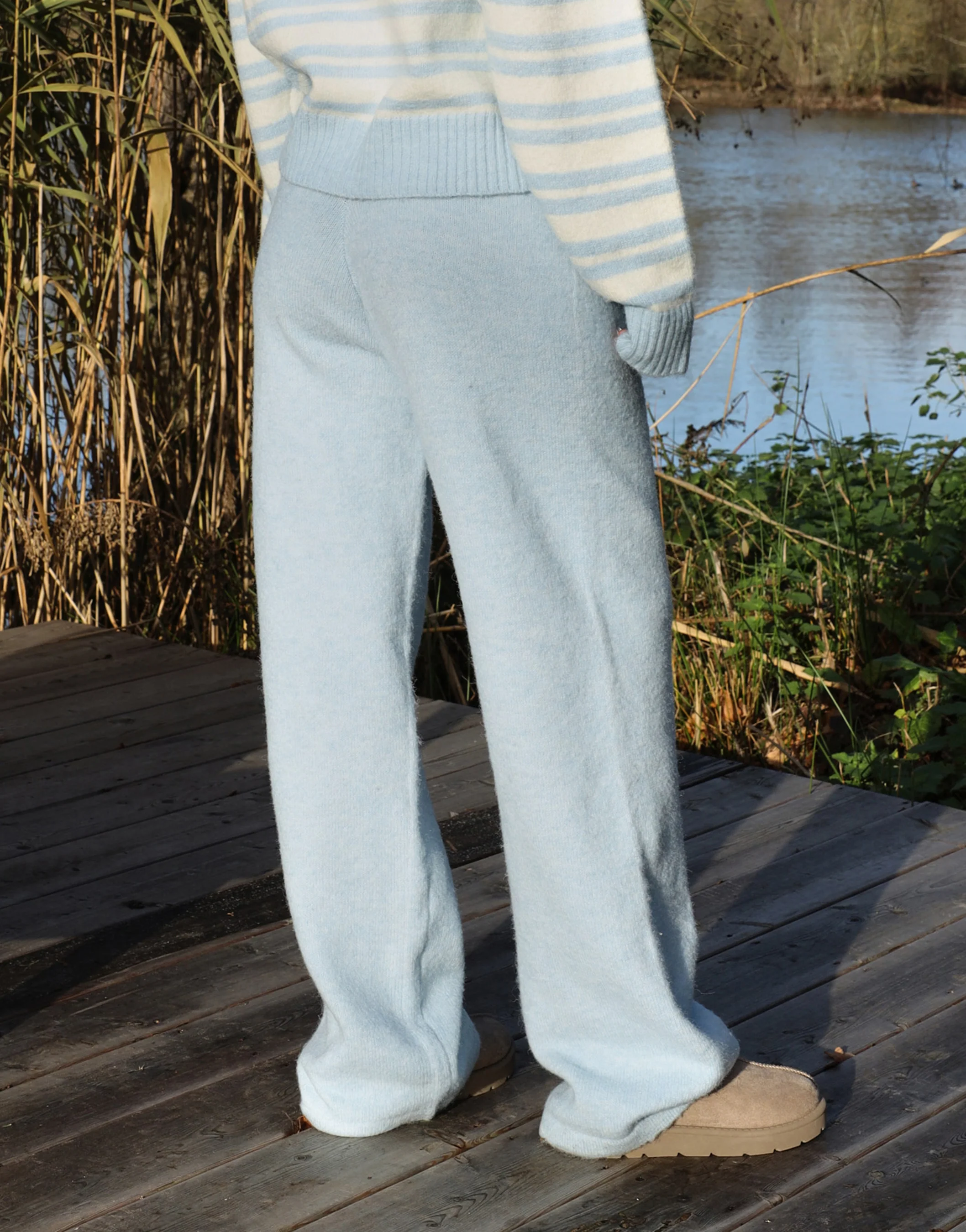 Luci Simmi Studios Knitted Trousers In Blue - Image 5