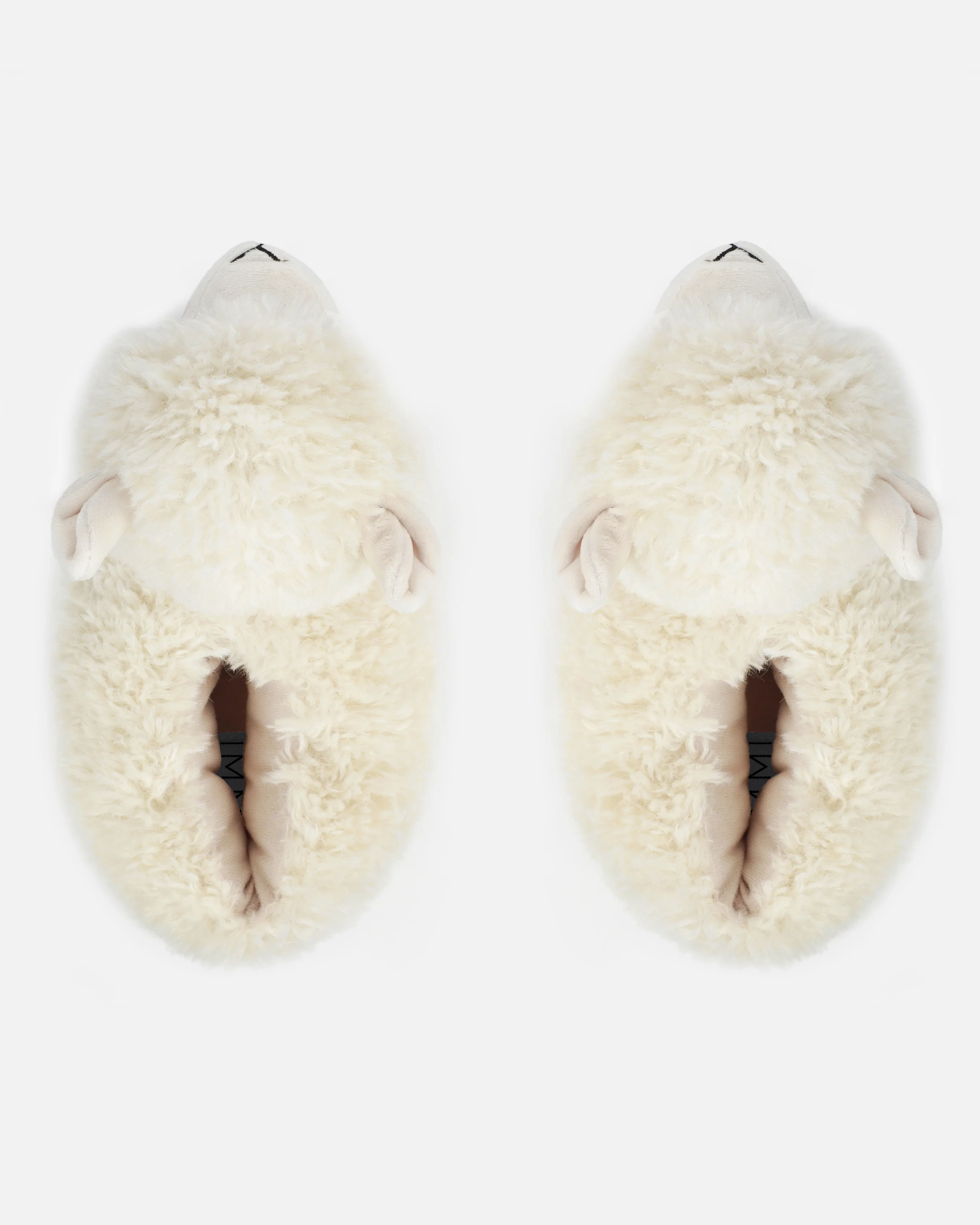 Lucy Llama Cream Fluffy Novelty Slippers - Image 3