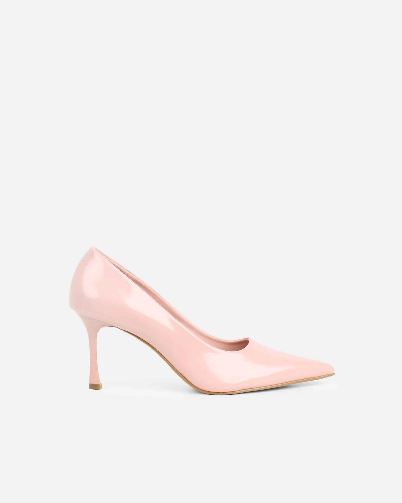 Luka Pink Low Heeled Court Shoes - Image 2