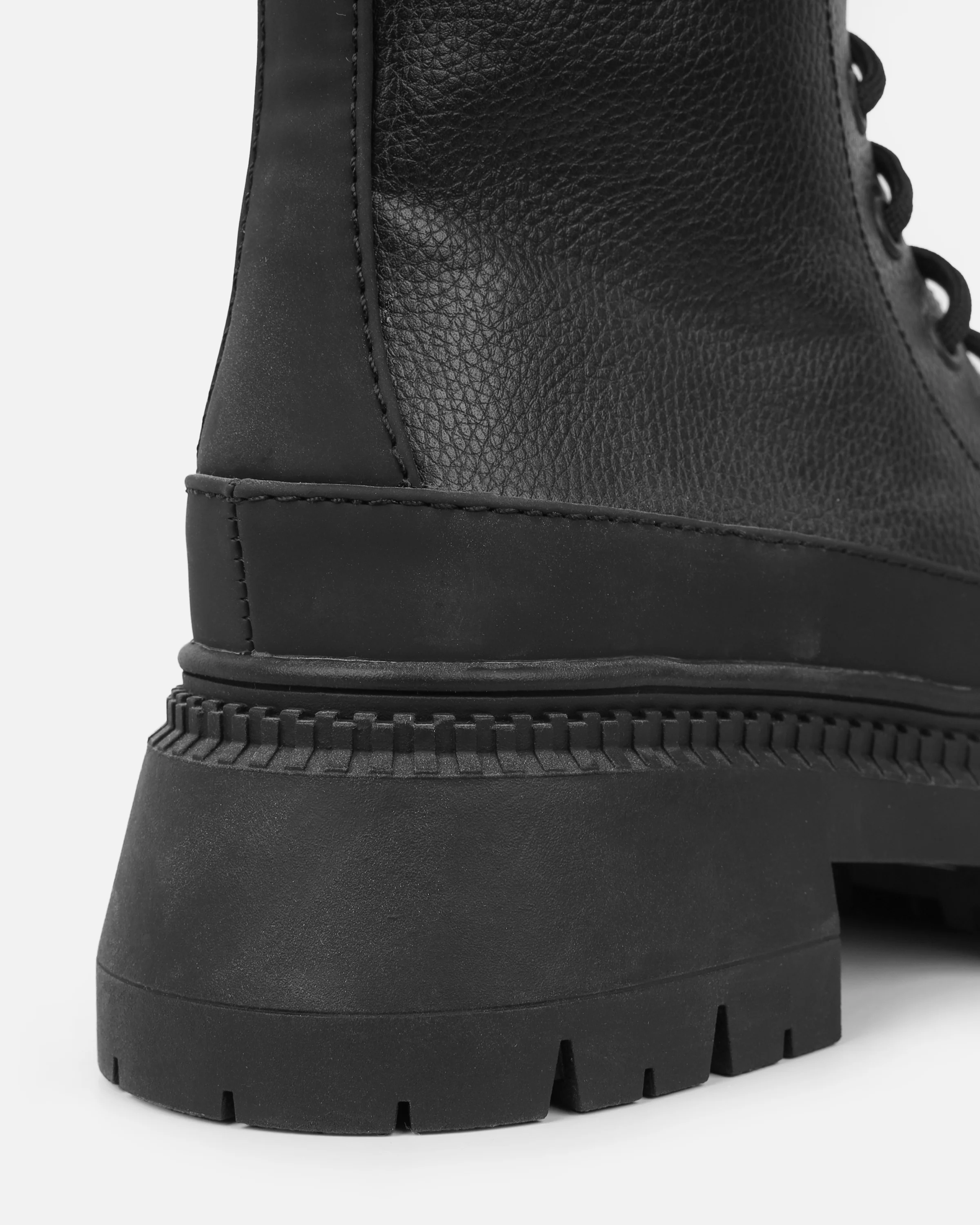 Luke Black Lace Up Chunky Boots - Image 3